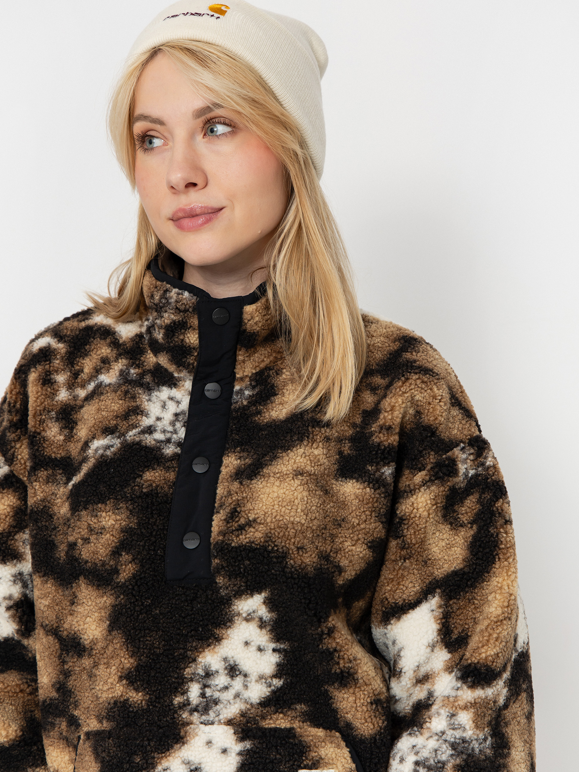 Női Polár pulóver Carhartt WIP Elliot (wild dog jacquard/black)