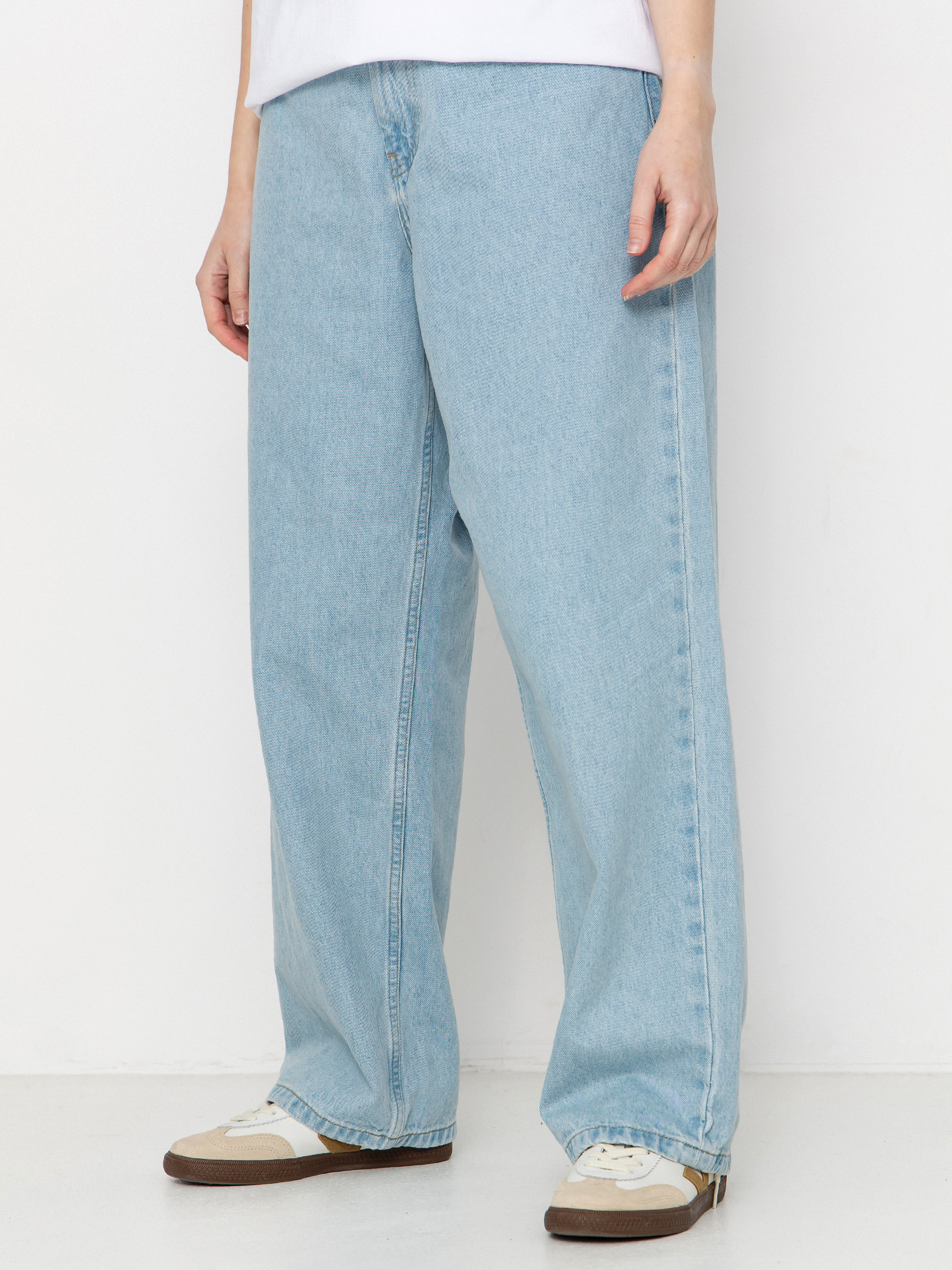 Kisnadrág Carhartt WIP Brandon Wmn (blue/heavy stone bleached)