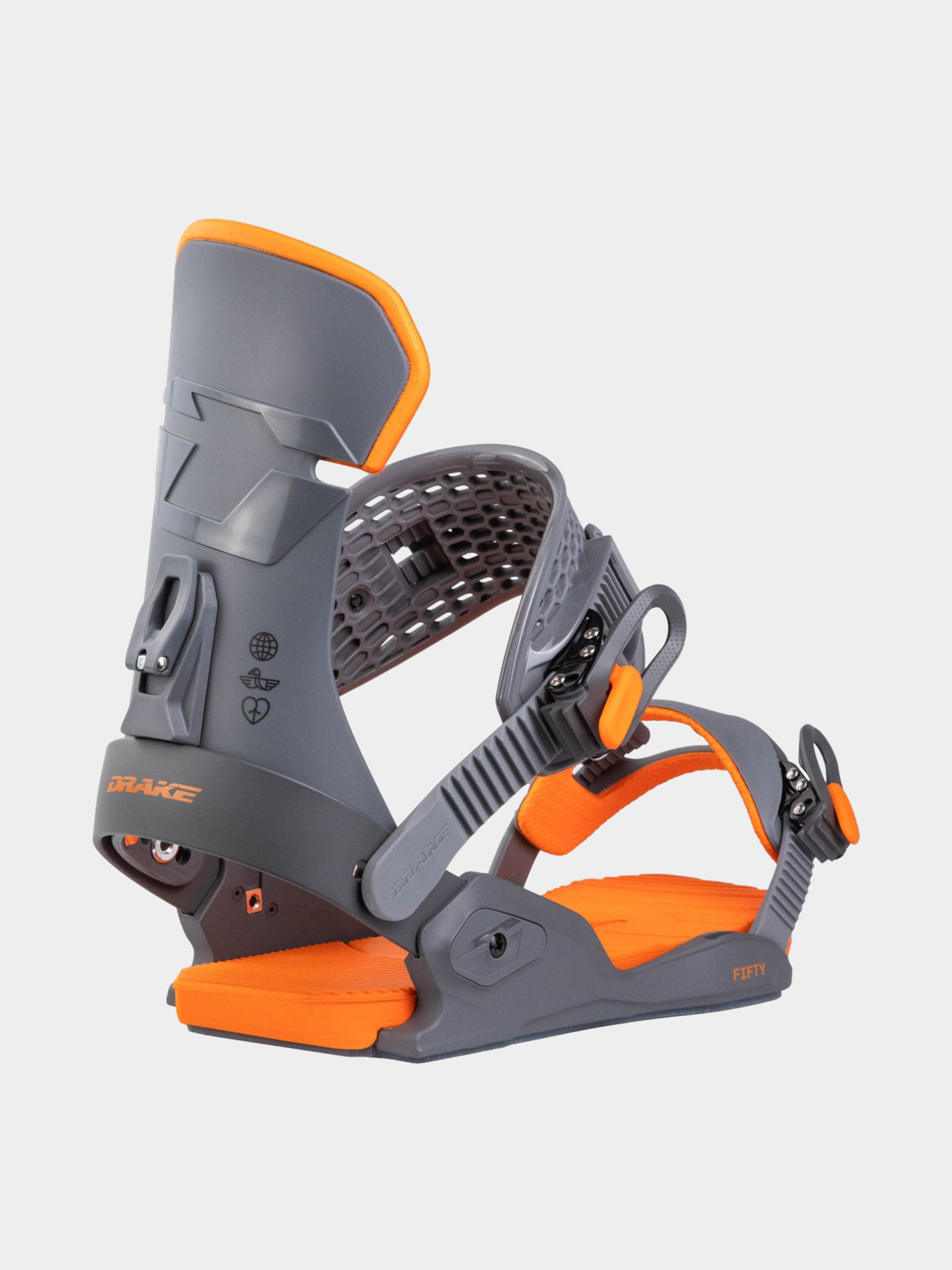 Snowboard kötés Drake Fifty (dark grey/orange)