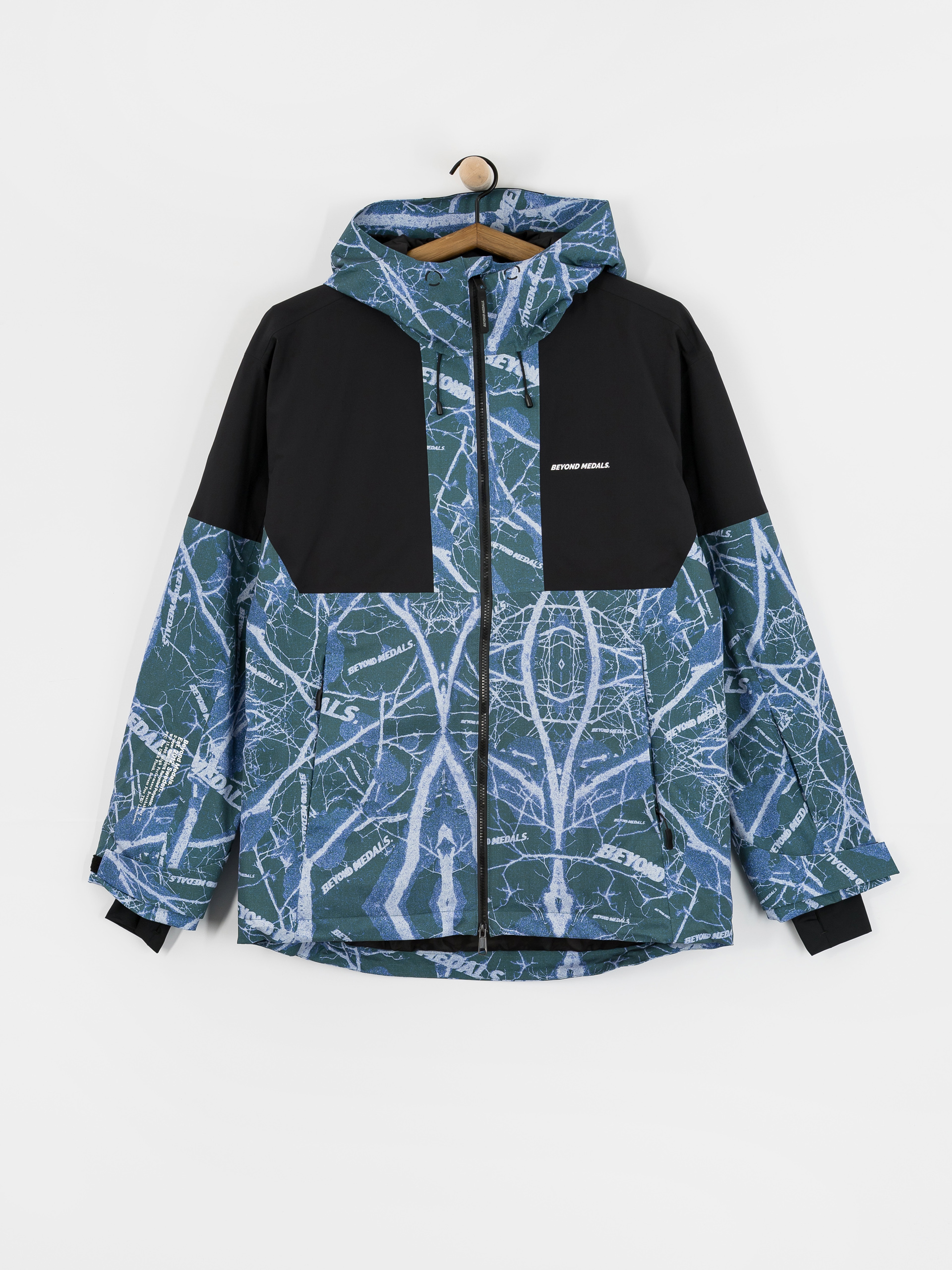 Férfi Beyond Medals Fullzip Shirakaba 2L Snowboard dzseki (print)