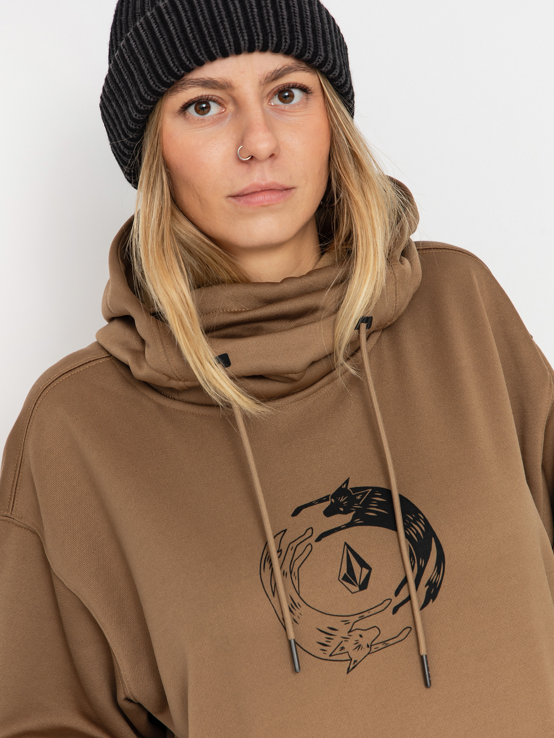 Volcom Riding Hydro HD Wmn Kapucnis pulóver (bronze)