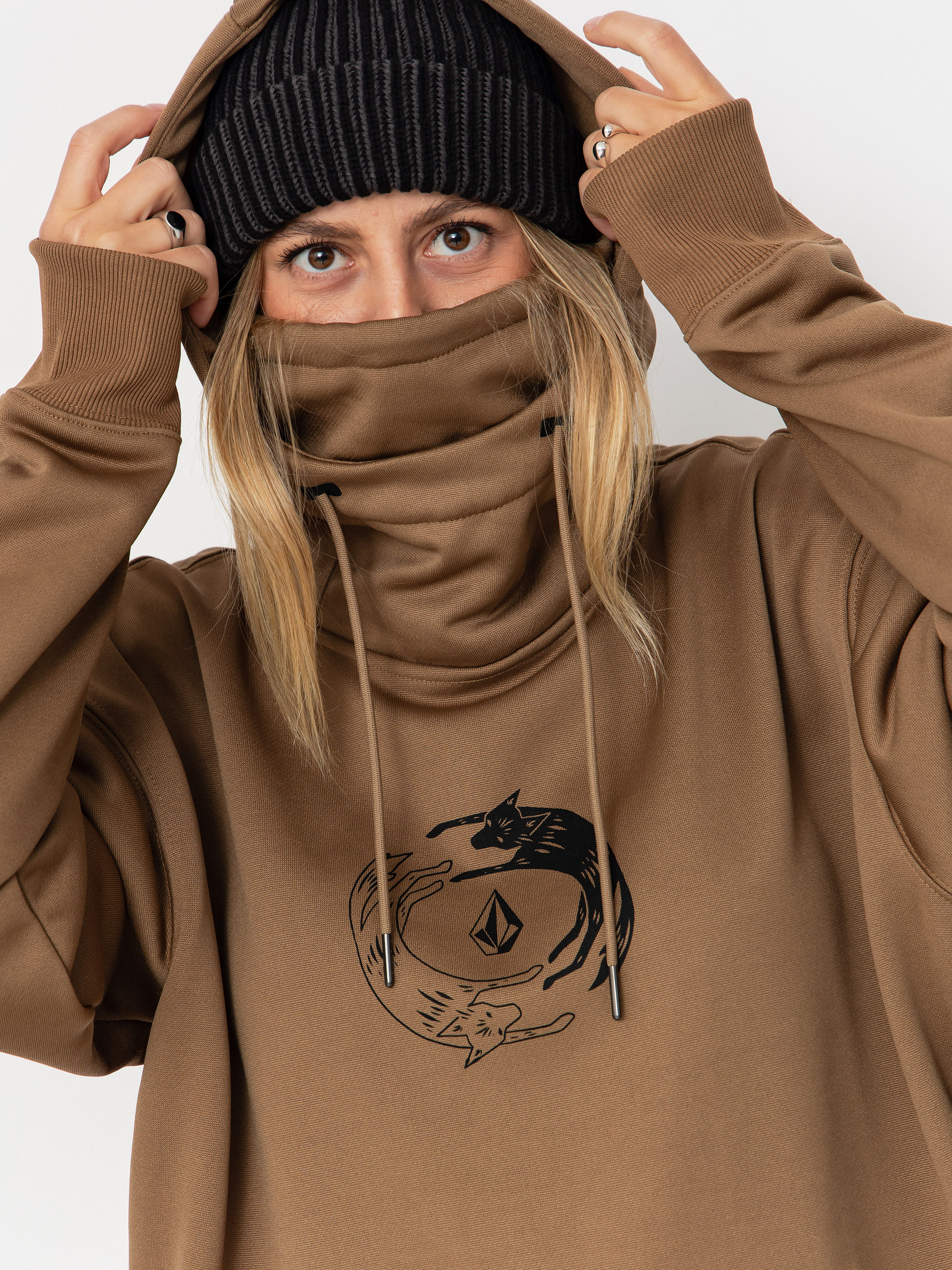 Volcom Riding Hydro HD Wmn Kapucnis pulóver (bronze)