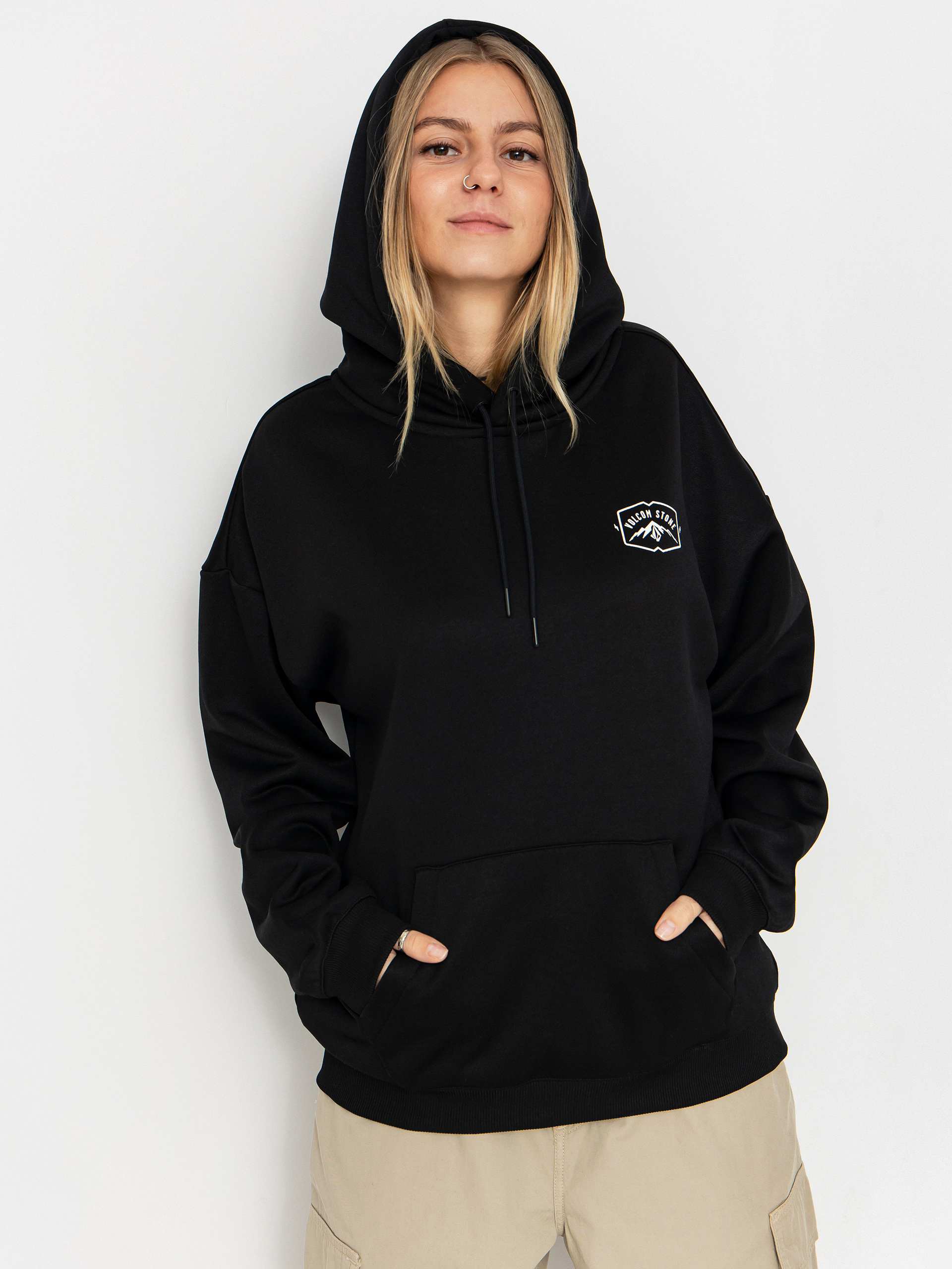 Volcom Essential Hydro HD Kapucnis pulóver Wmn (black)