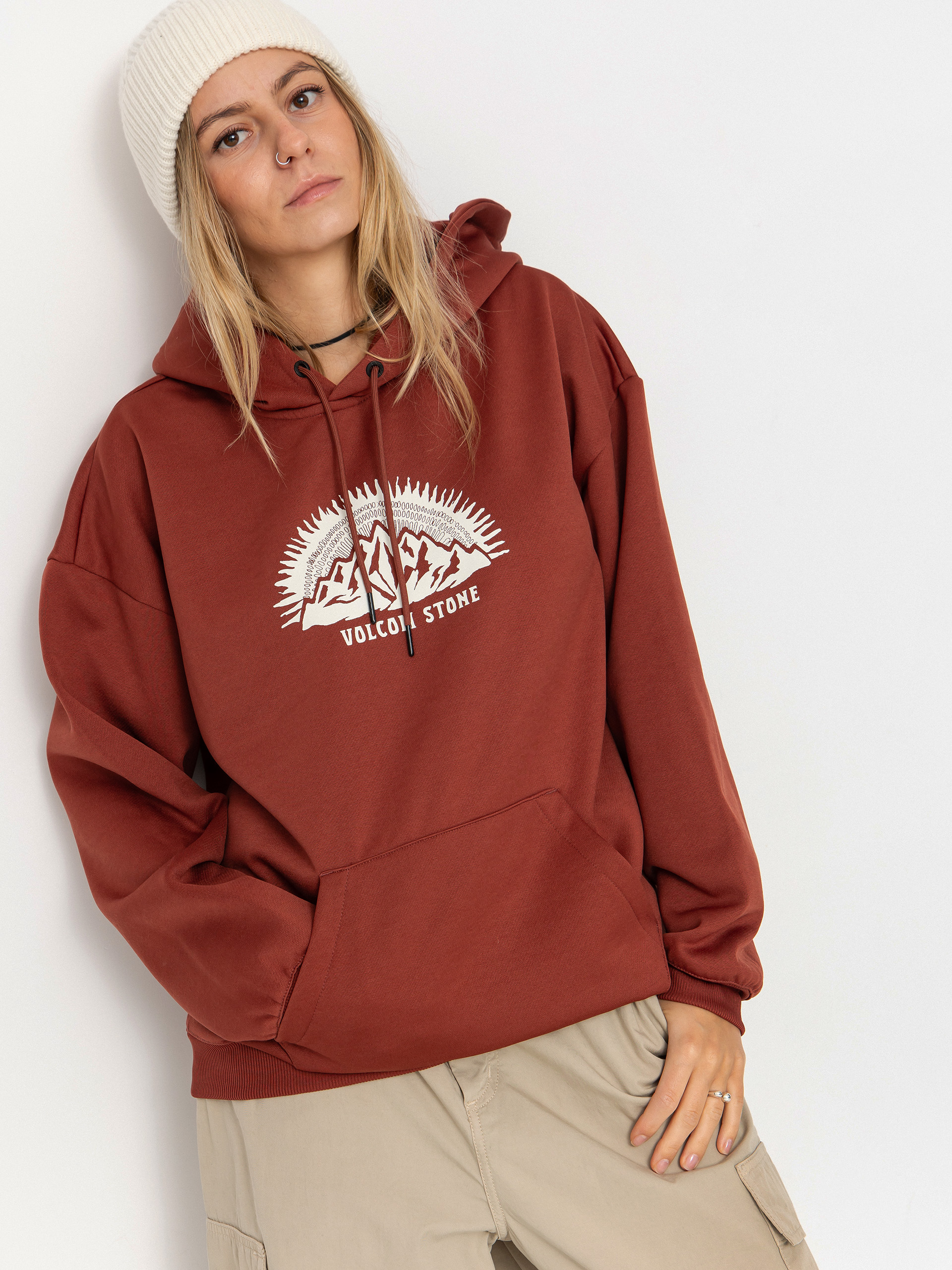 Volcom Essential Hydro HD Kapucnis pulóver Wmn (henna)