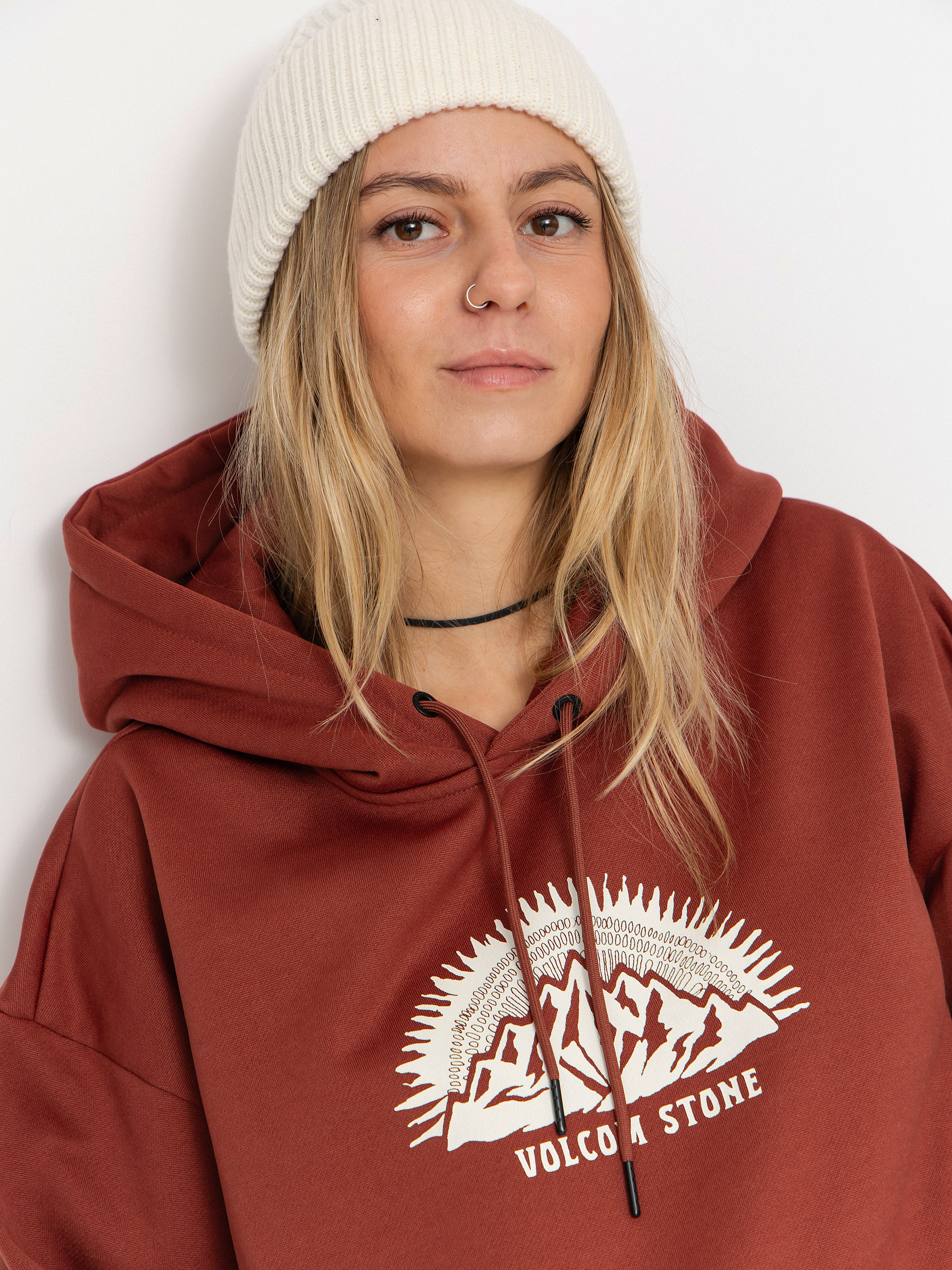 Volcom Essential Hydro HD Wmn Kapucnis pulóver (henna)