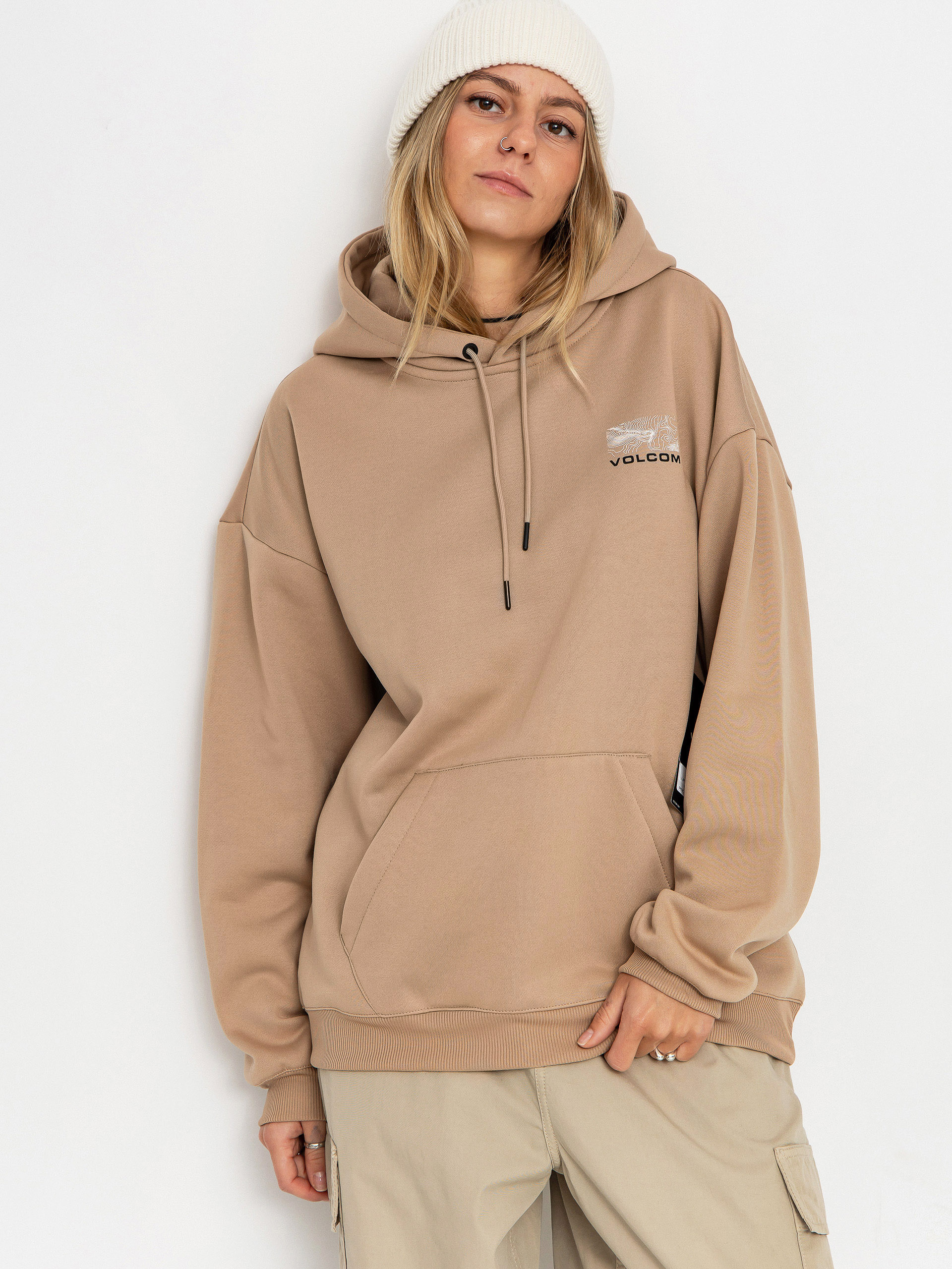 Volcom Essential Hydro HD Wmn Kapucnis pulóver (oatmeal)
