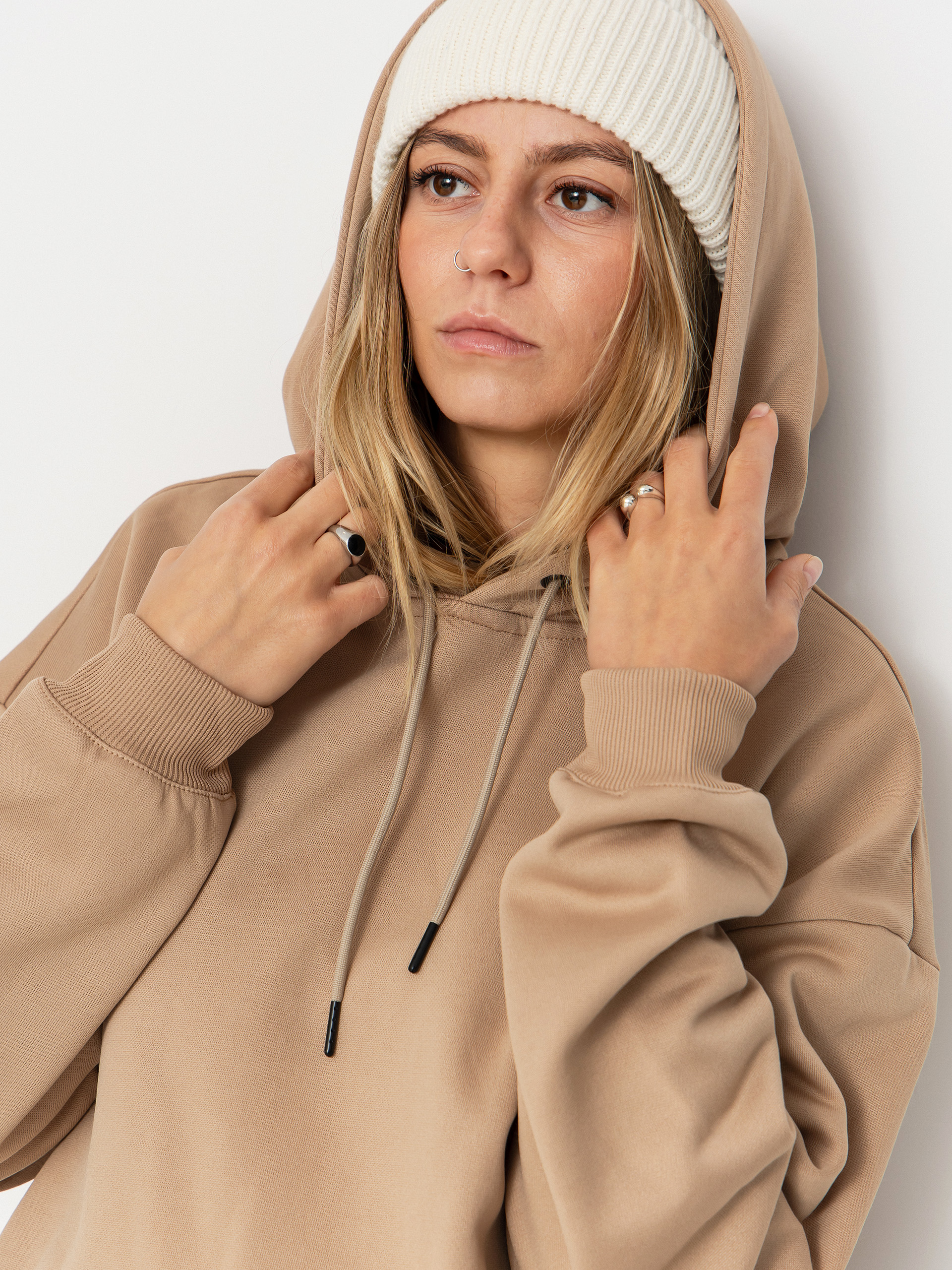 Volcom Essential Hydro HD Wmn Kapucnis pulóver (oatmeal)