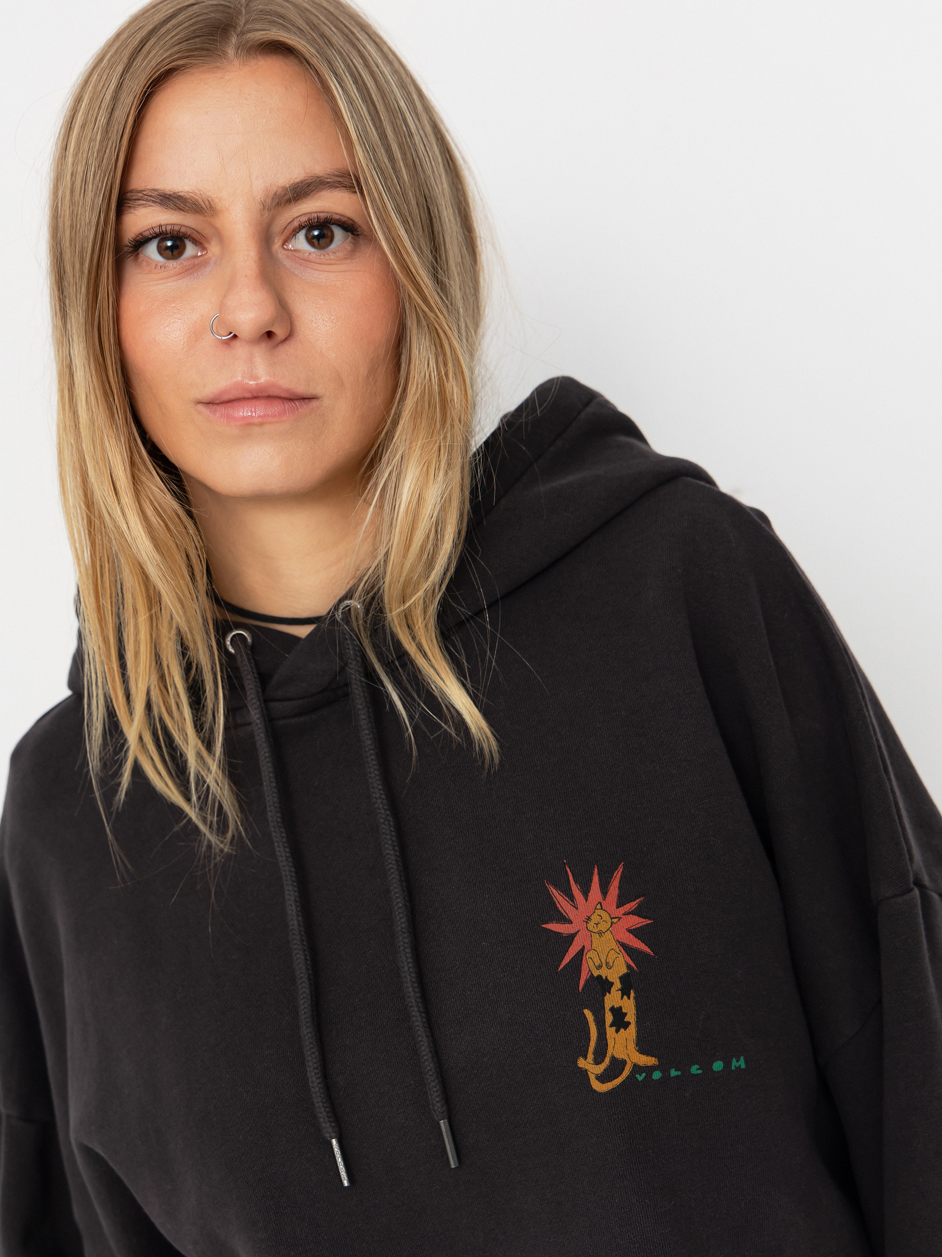 Volcom Radical Daze HD Wmn Kapucnis pulóver (black)