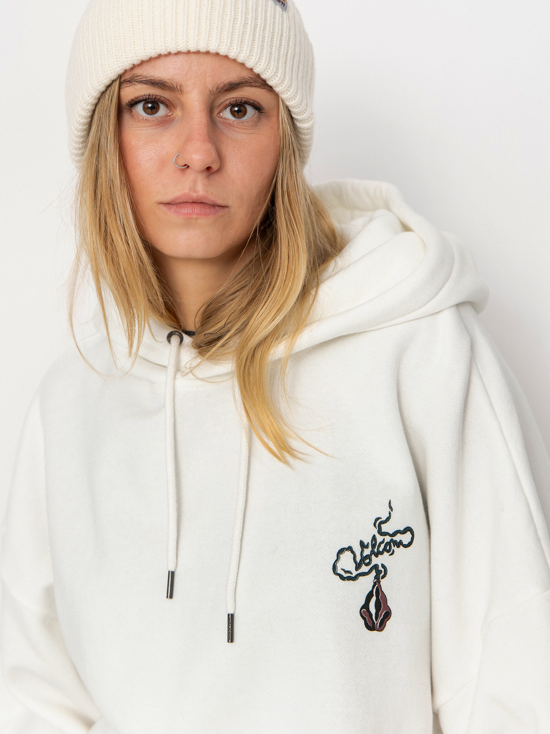 Volcom Radical Daze HD Wmn Kapucnis pulóver (star white)