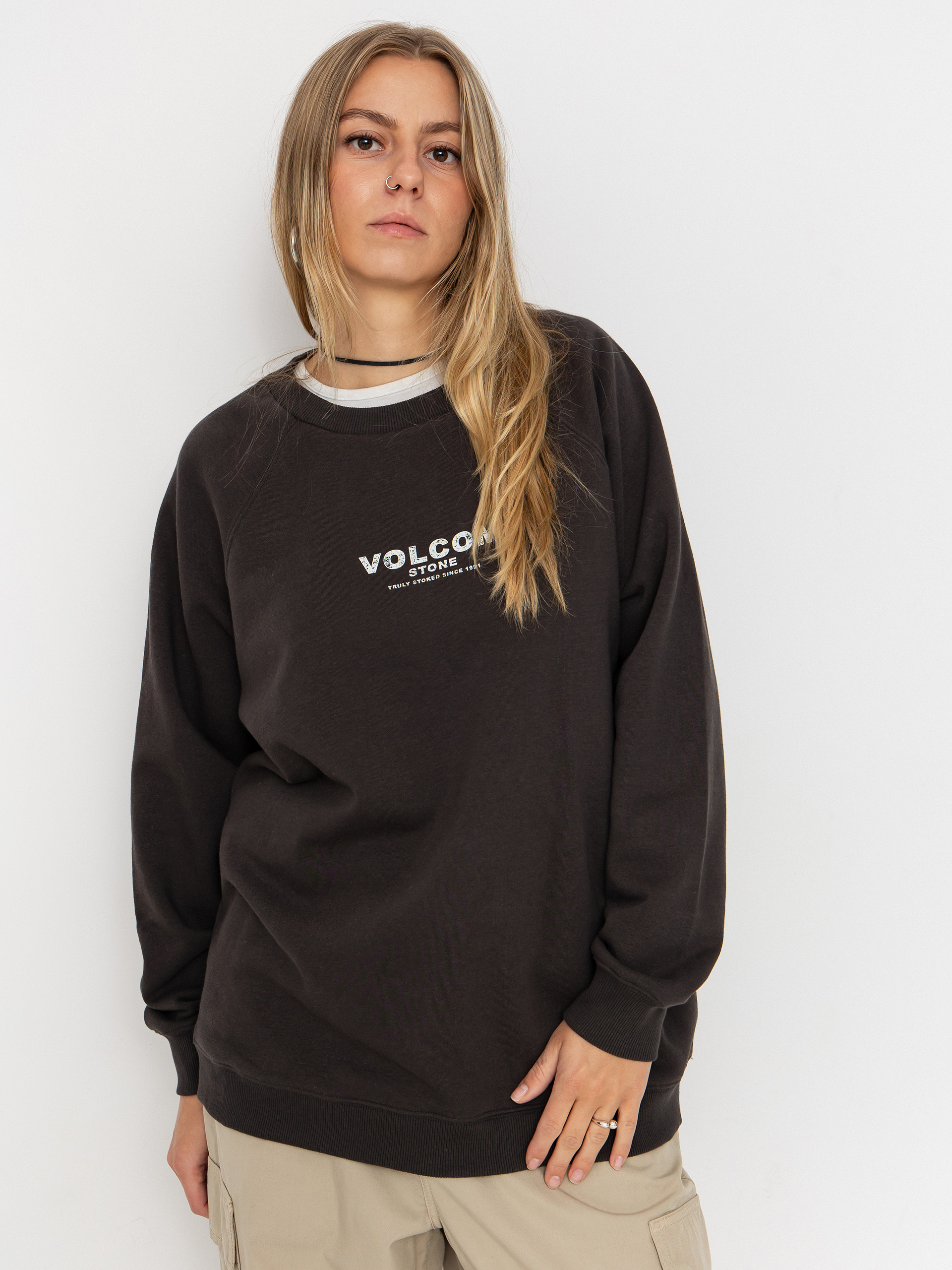Volcom Stone Magic Crew Wmn Pulóver (vintage black)