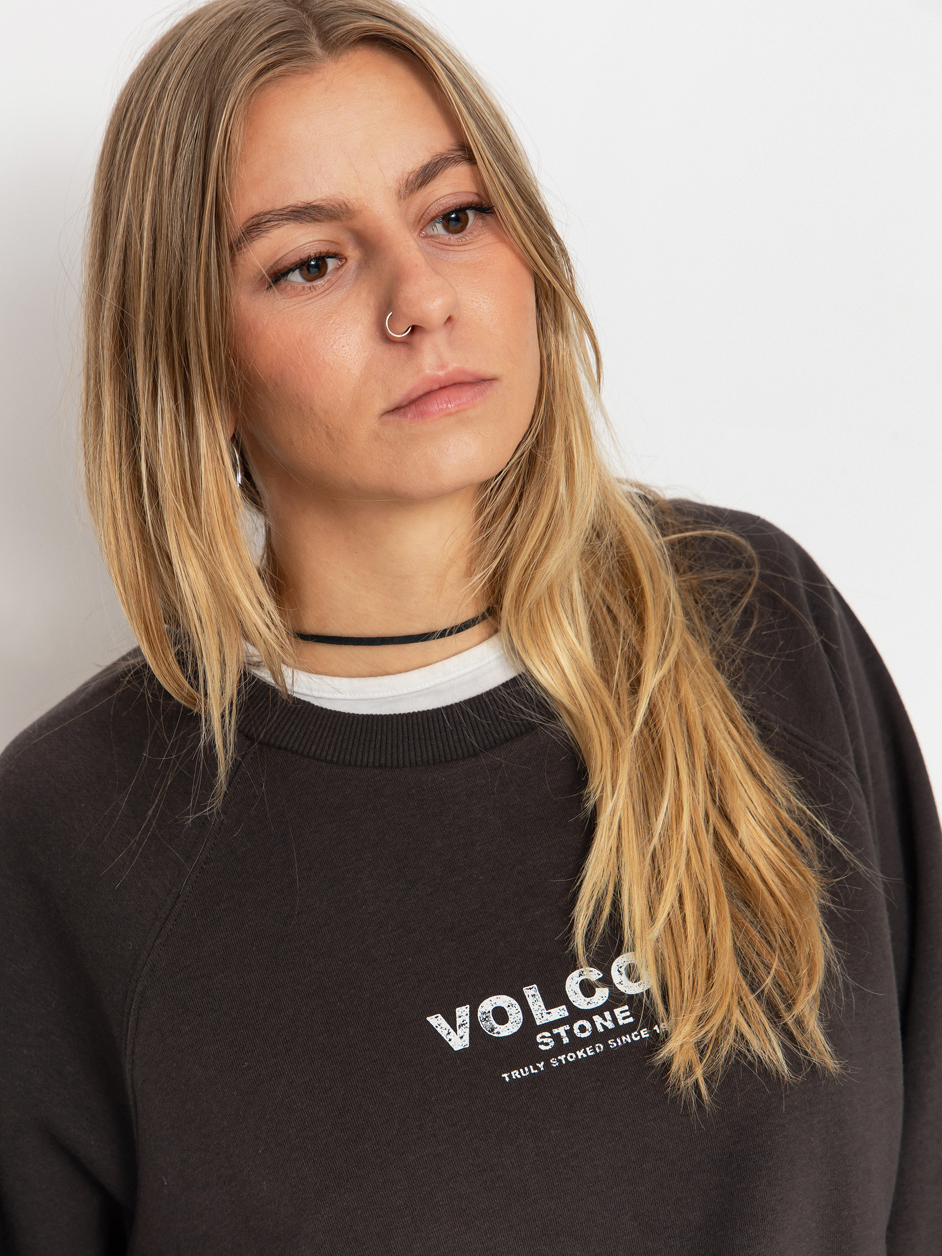 Volcom Stone Magic Crew Wmn Pulóver (vintage black)