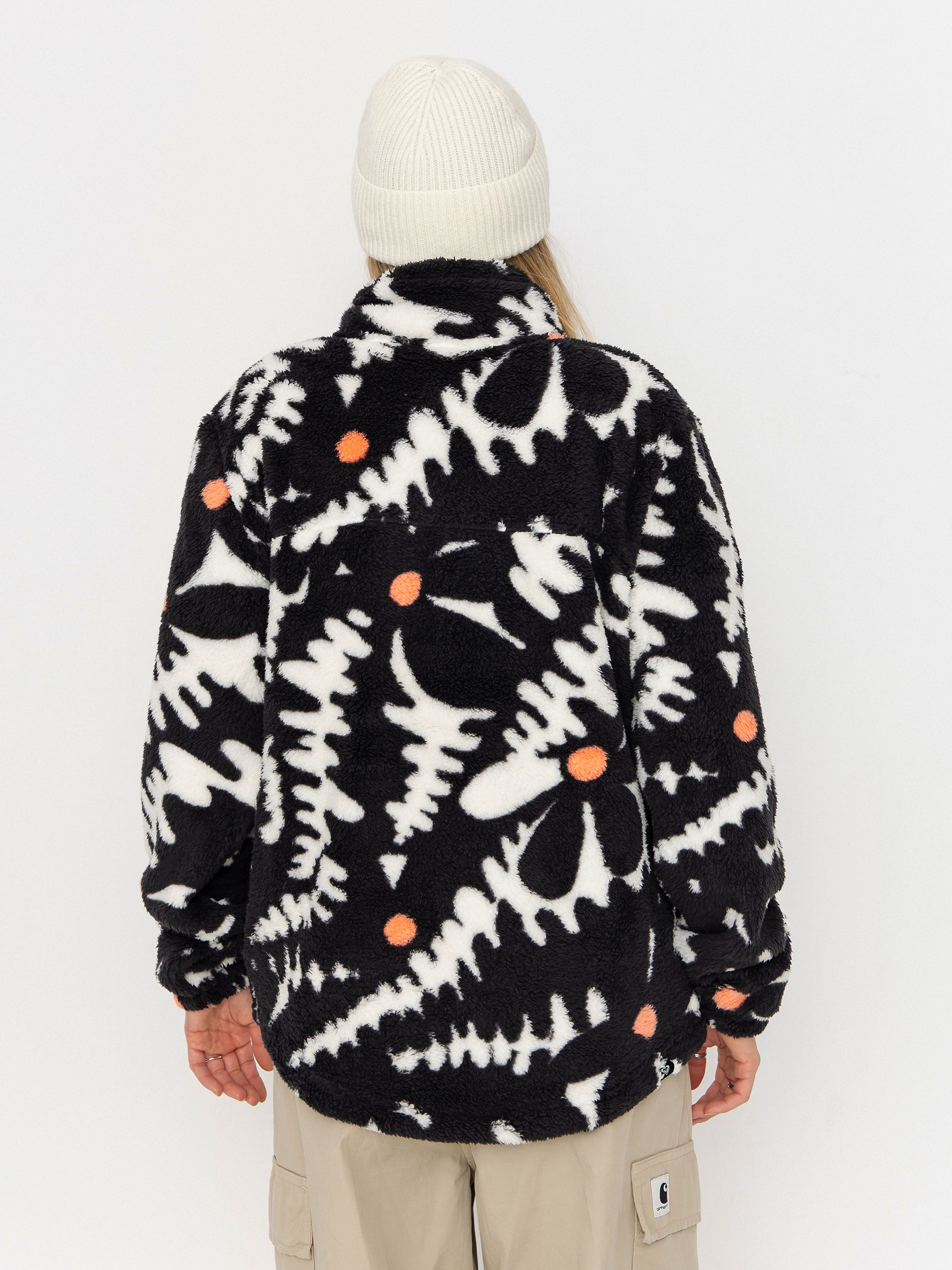 Női Roxy Alabama Full Zip Printed Polár pulóver (anthracite roxy pro)
