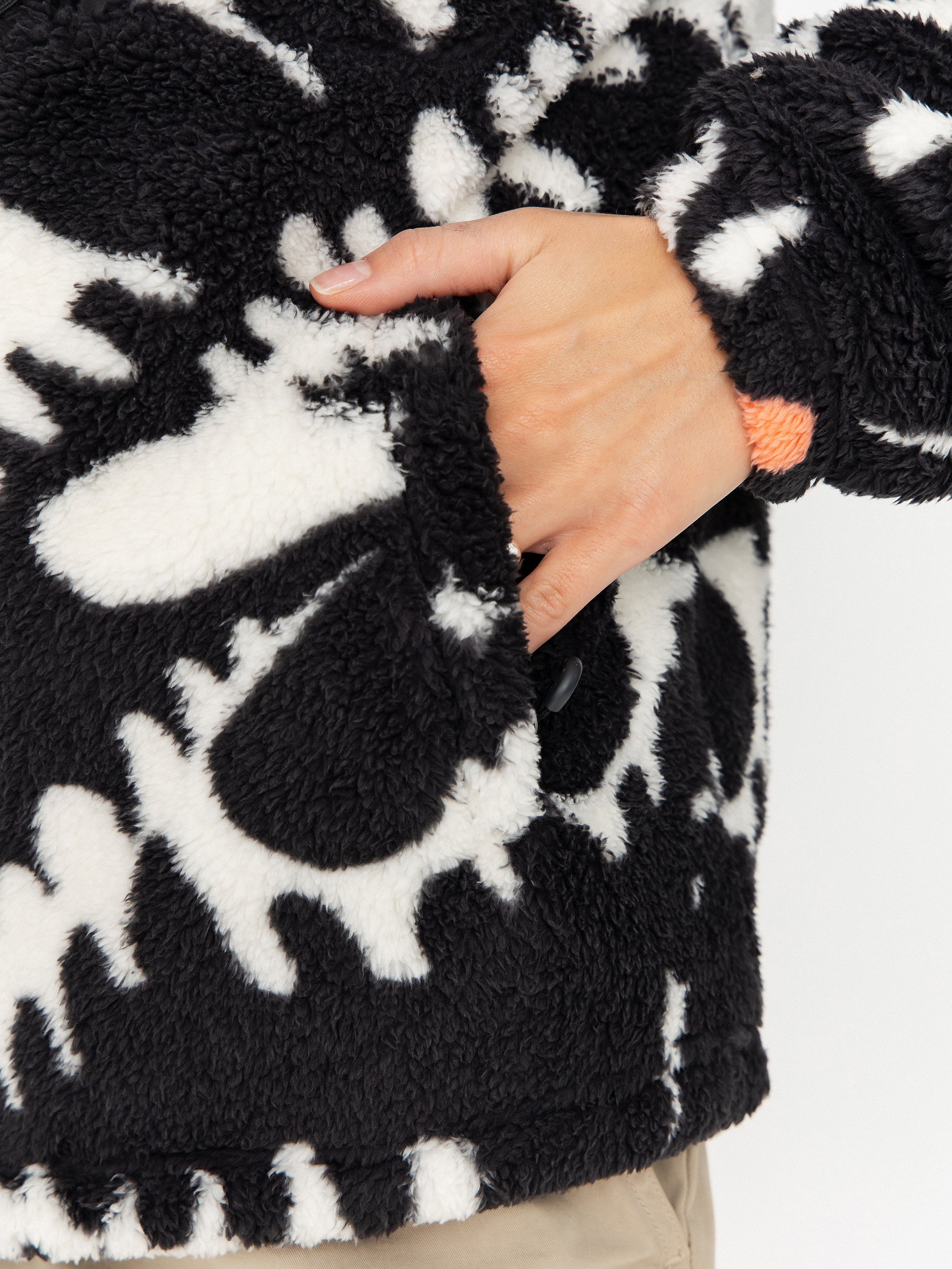 Női Roxy Alabama Full Zip Printed Polár pulóver (anthracite roxy pro)