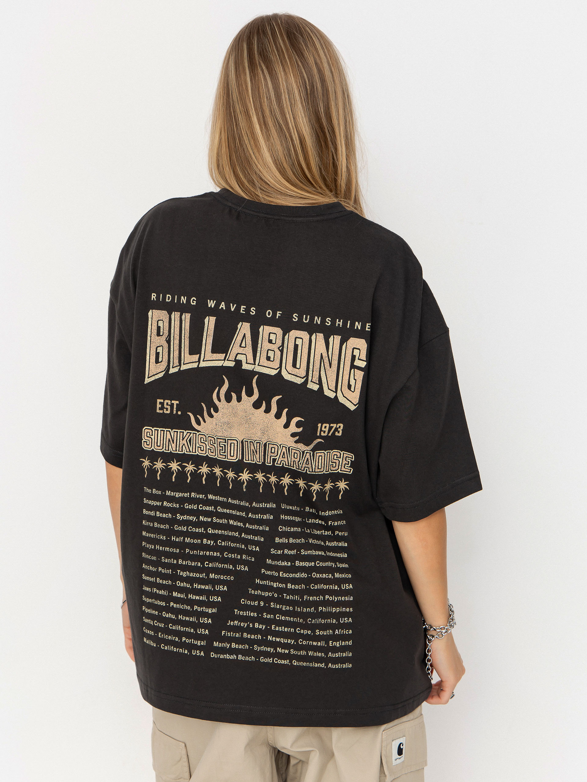 Billabong Paradise Sunkiss Wmn Póló (off black)