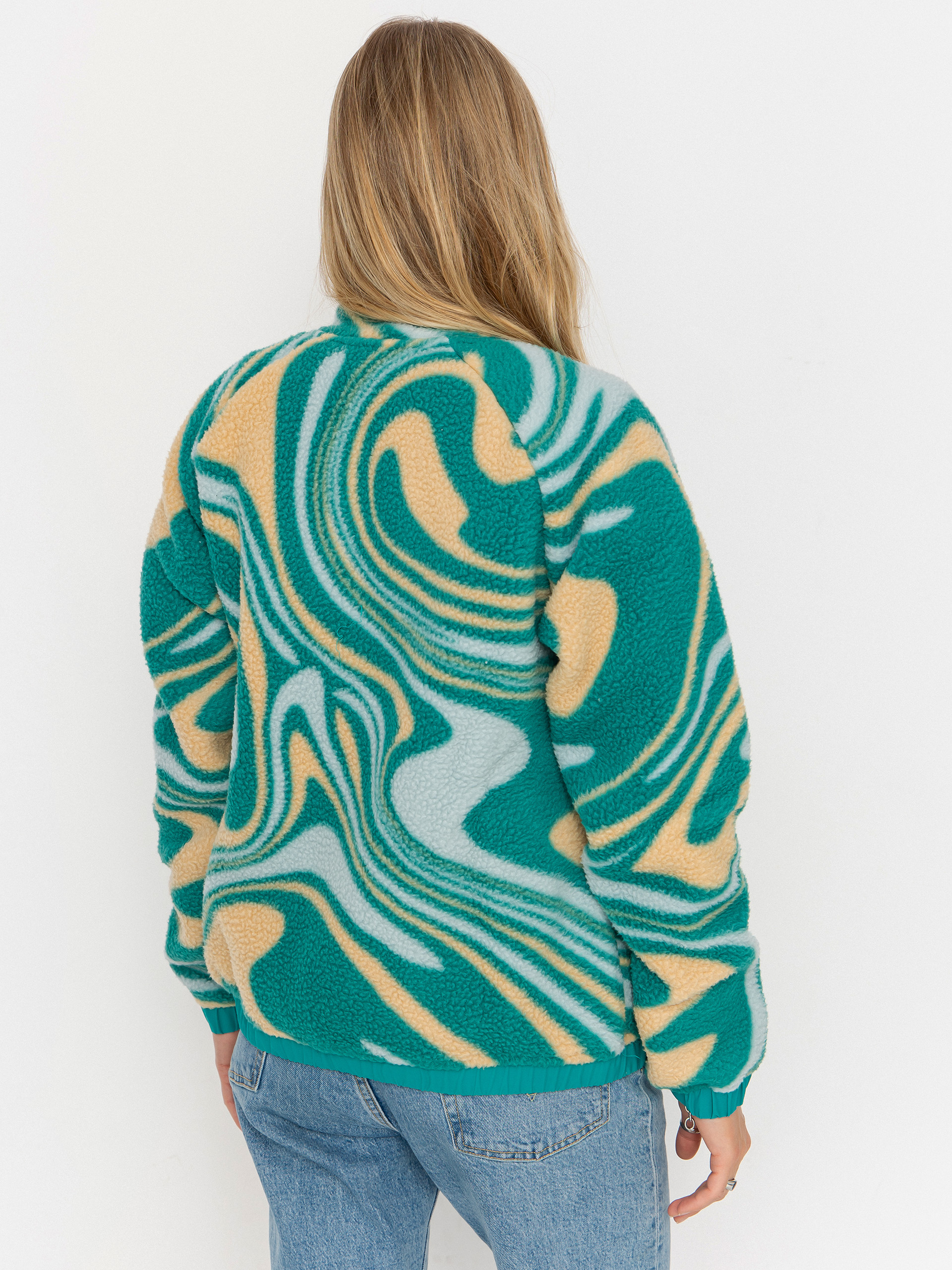 Női Polár pulóver Helly Hansen Imperial Printed Pile Snap (barely blue swirl aop)