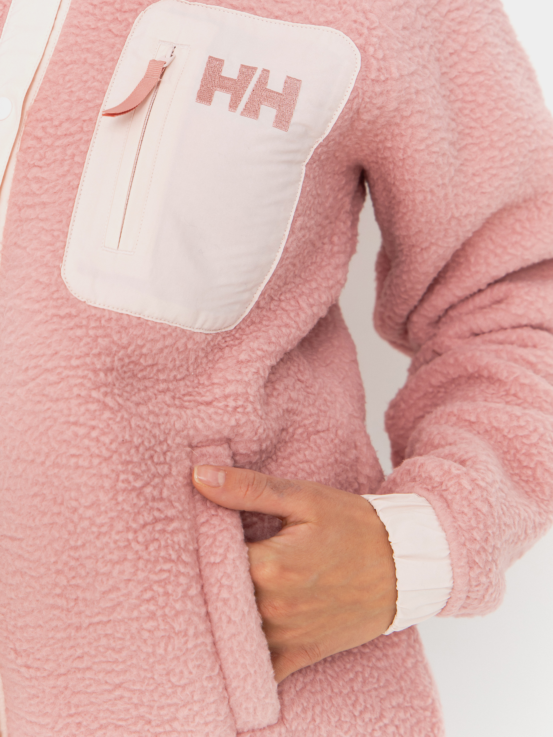 Női Polár pulóver Helly Hansen Imperial Pile Snap (pink salt)