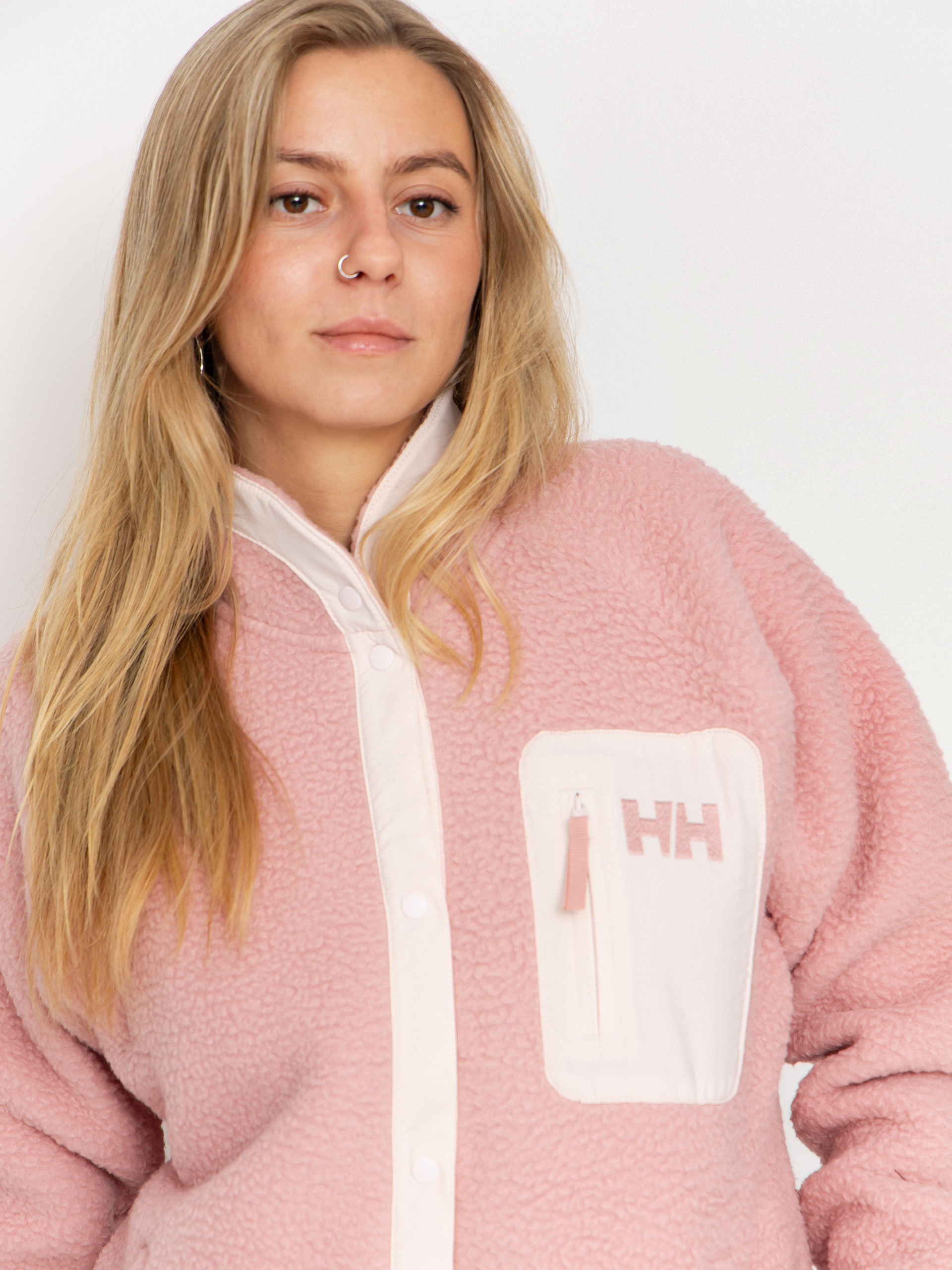 Női Polár pulóver Helly Hansen Imperial Pile Snap (pink salt)