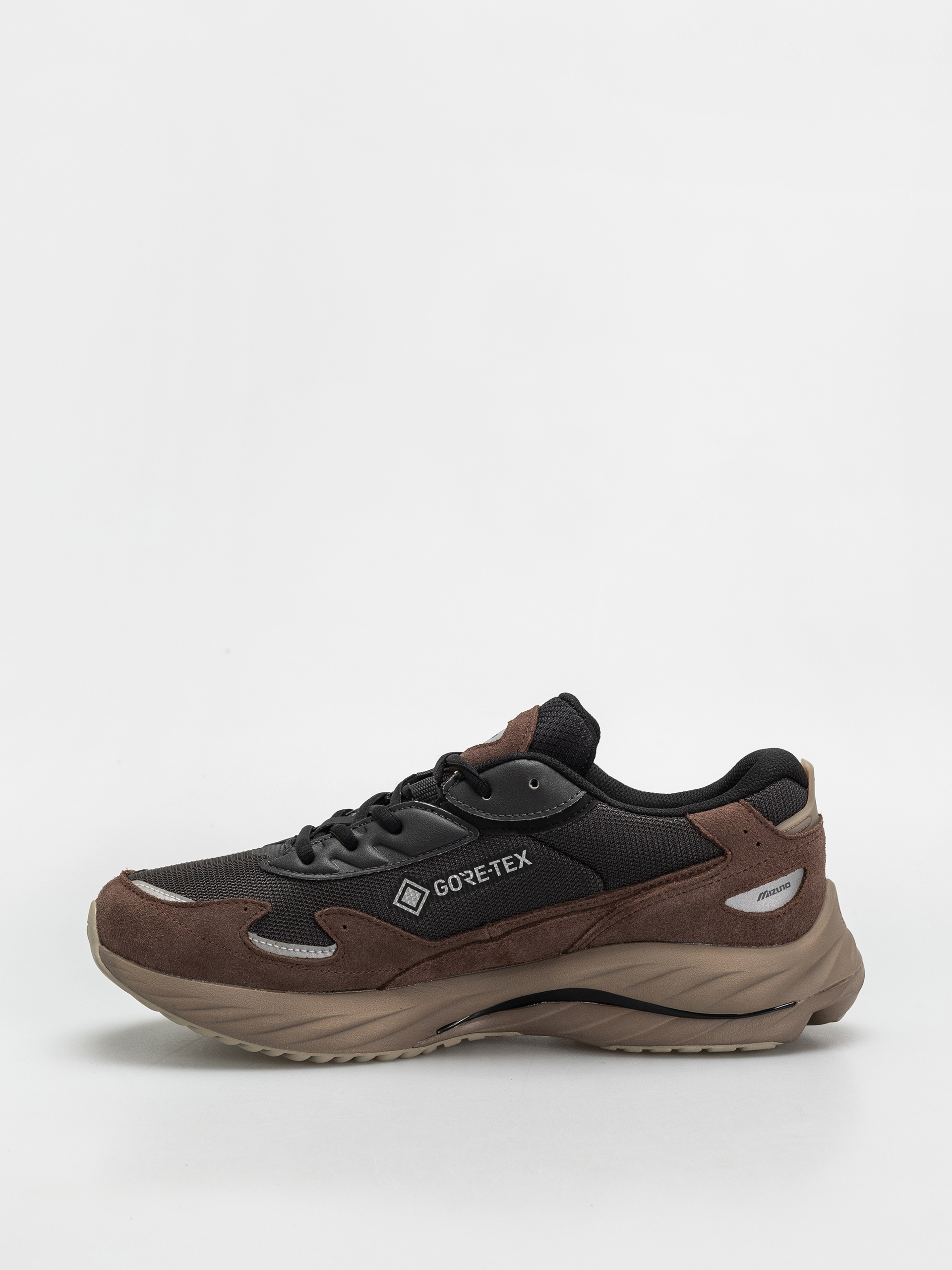 Mizuno Wave Rider GTX Cipők (black sand/black/chicory coffee)