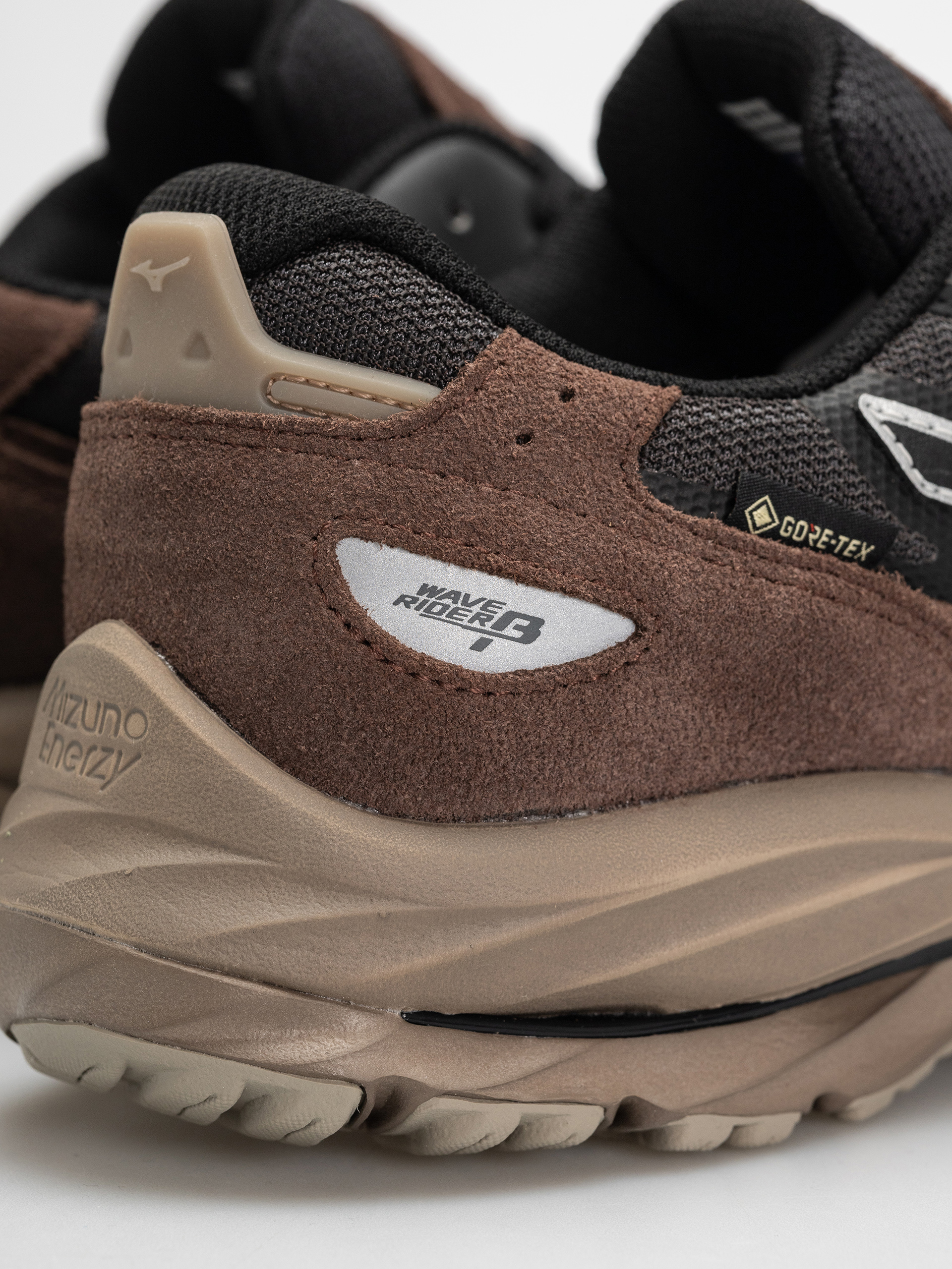 Mizuno Wave Rider GTX Cipők (black sand/black/chicory coffee)
