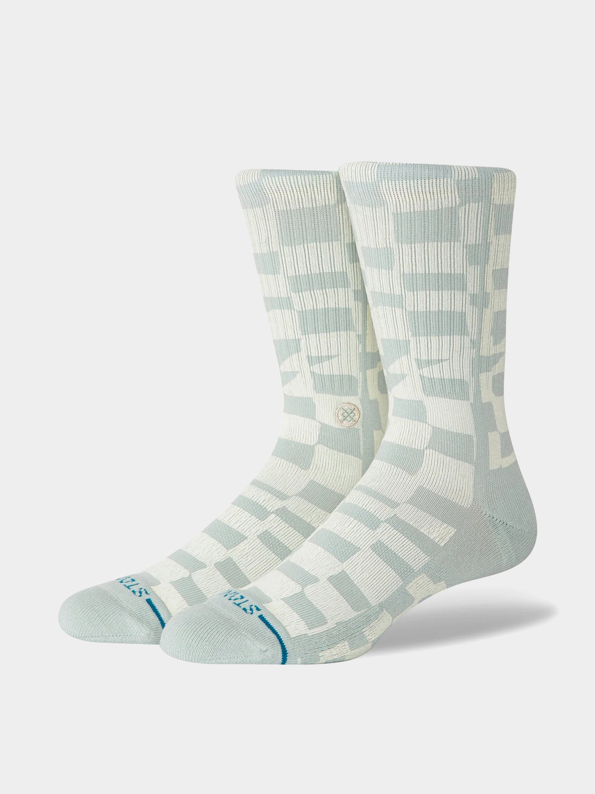 Zokni Stance Wave Check Crew (pale blue)