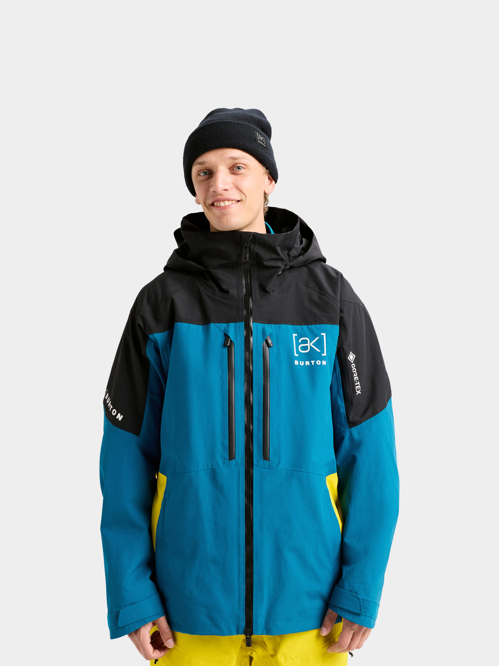 Snowboard dzseki Burton Ak Gore Tex Swash 2L (true black/blue teal/atomic yellow)