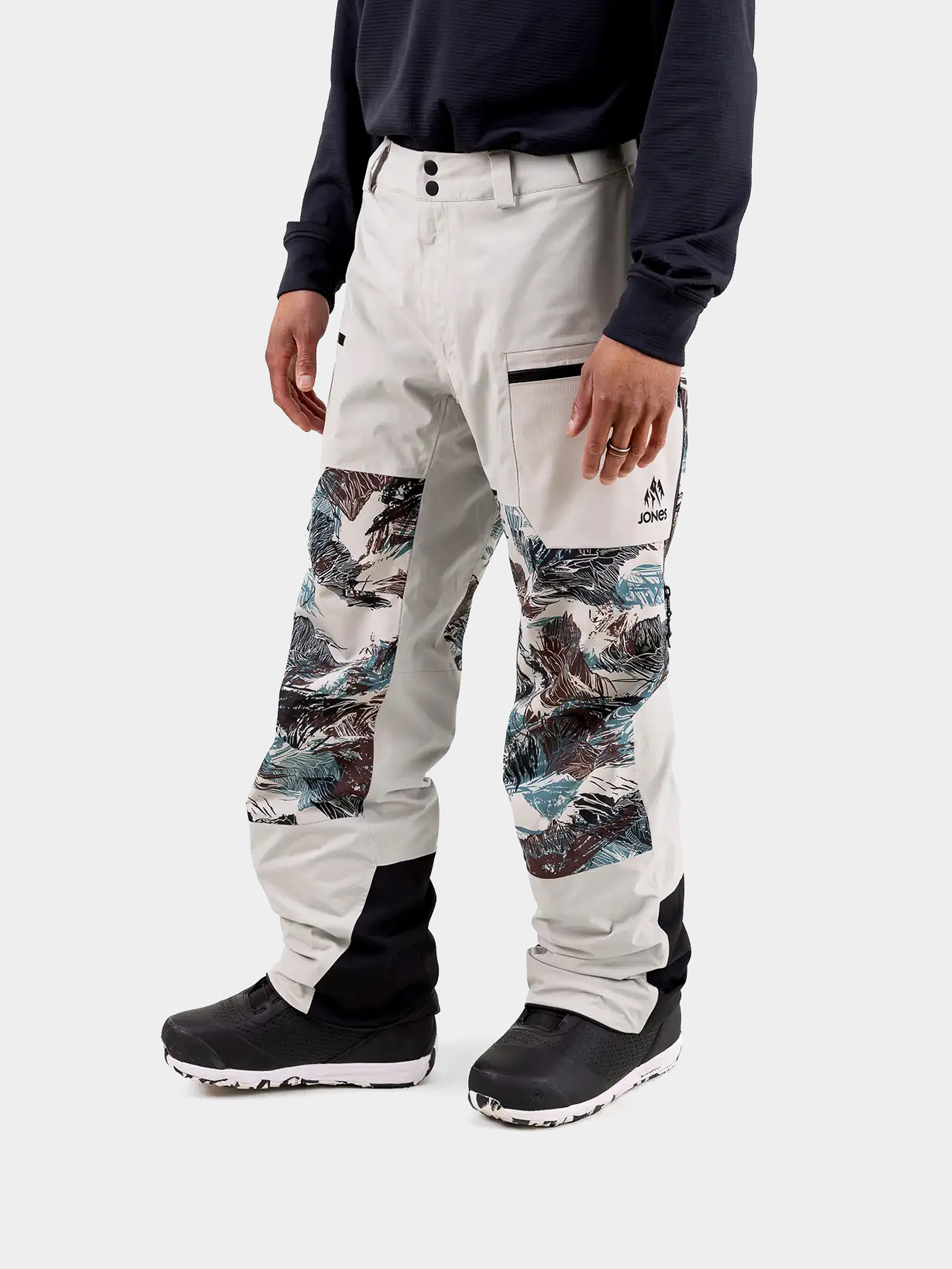 Férfi Jones Snowboards Mtn Surf Rec Snowboard nadrág (smoke gray)