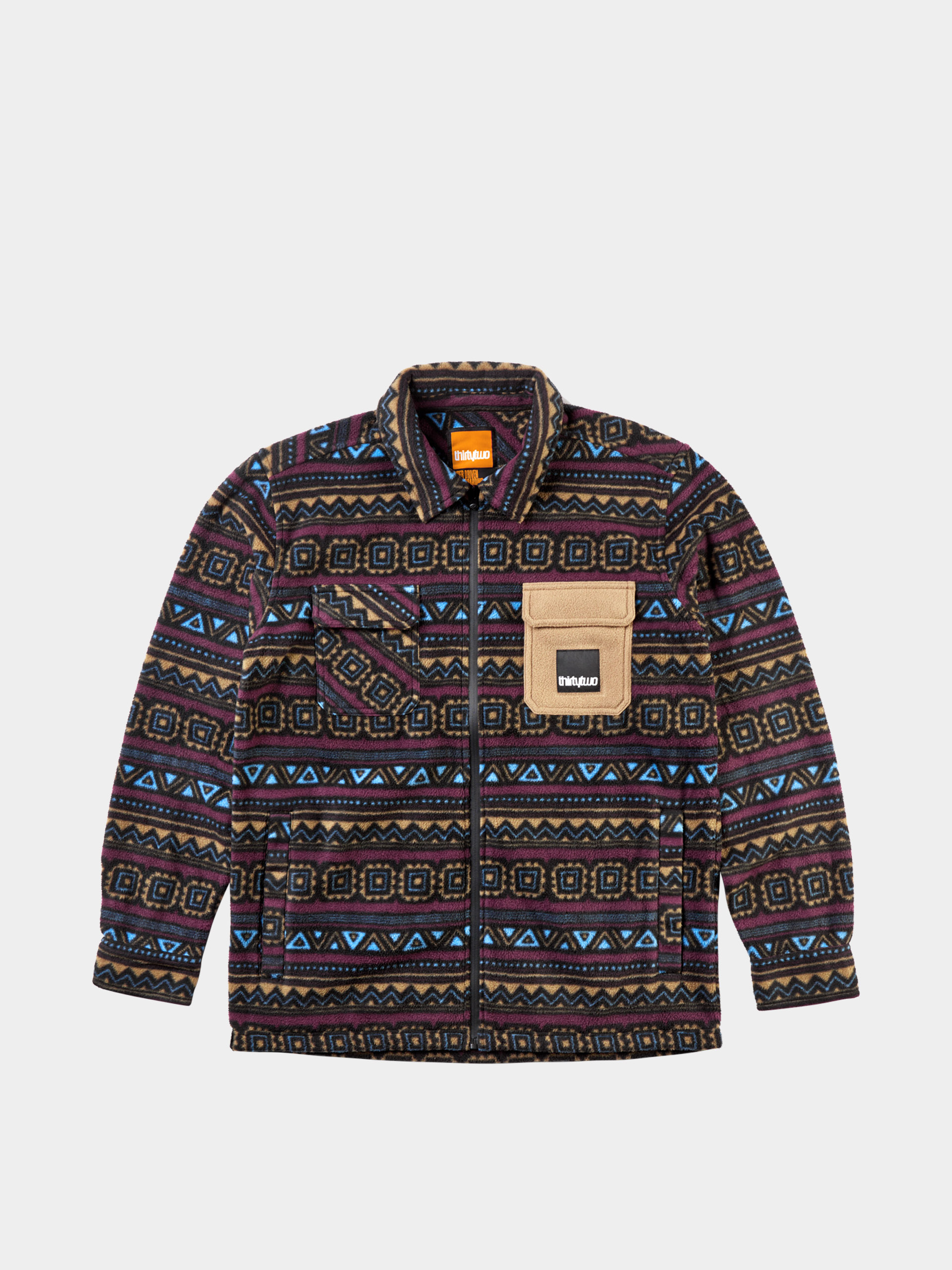 Thermo pulóver ThirtyTwo Rest Stop Zip Up Shirt (maroon)