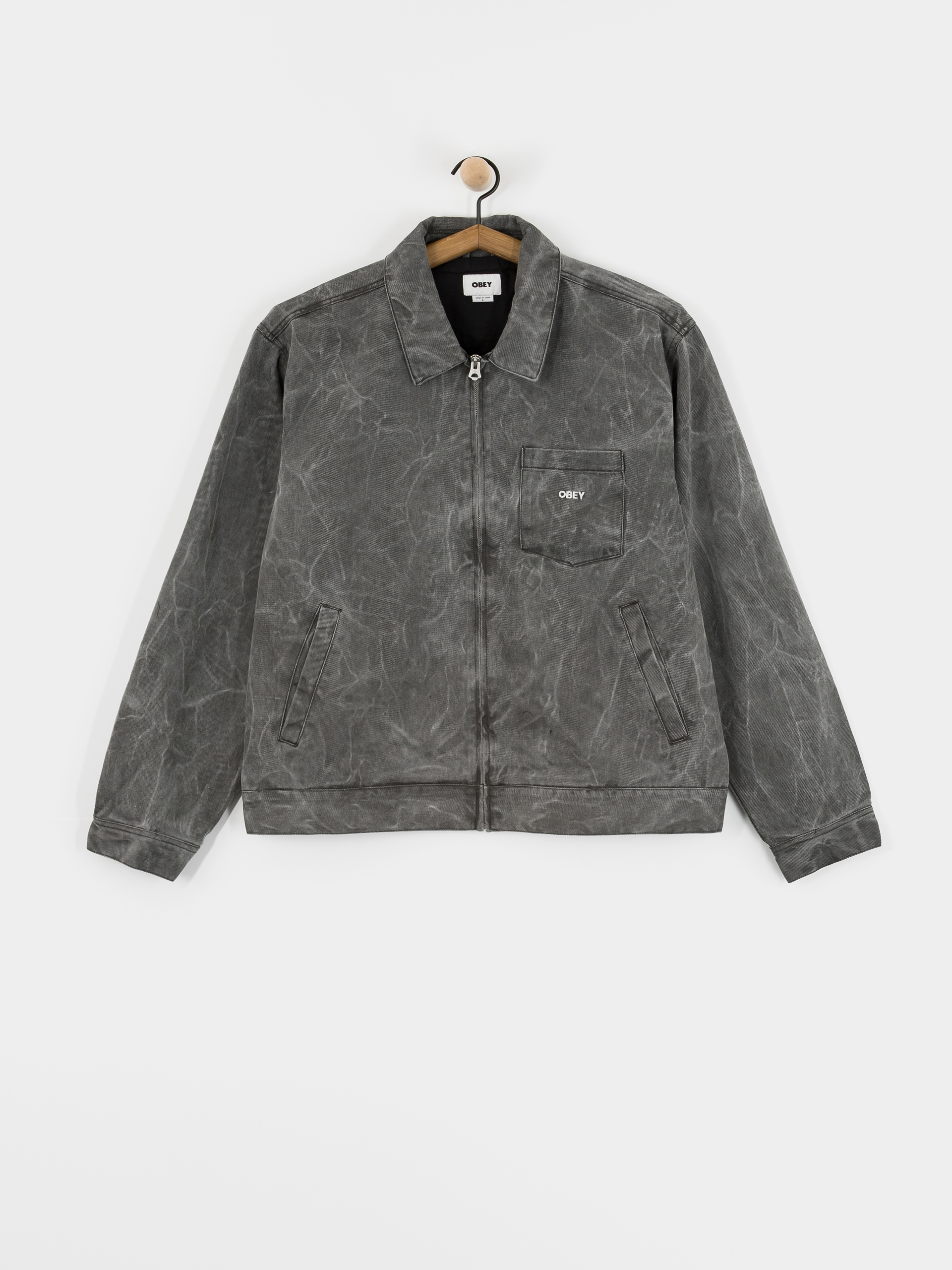 OBEY Obey Workman Zip Dzseki (black wrinkle wash)