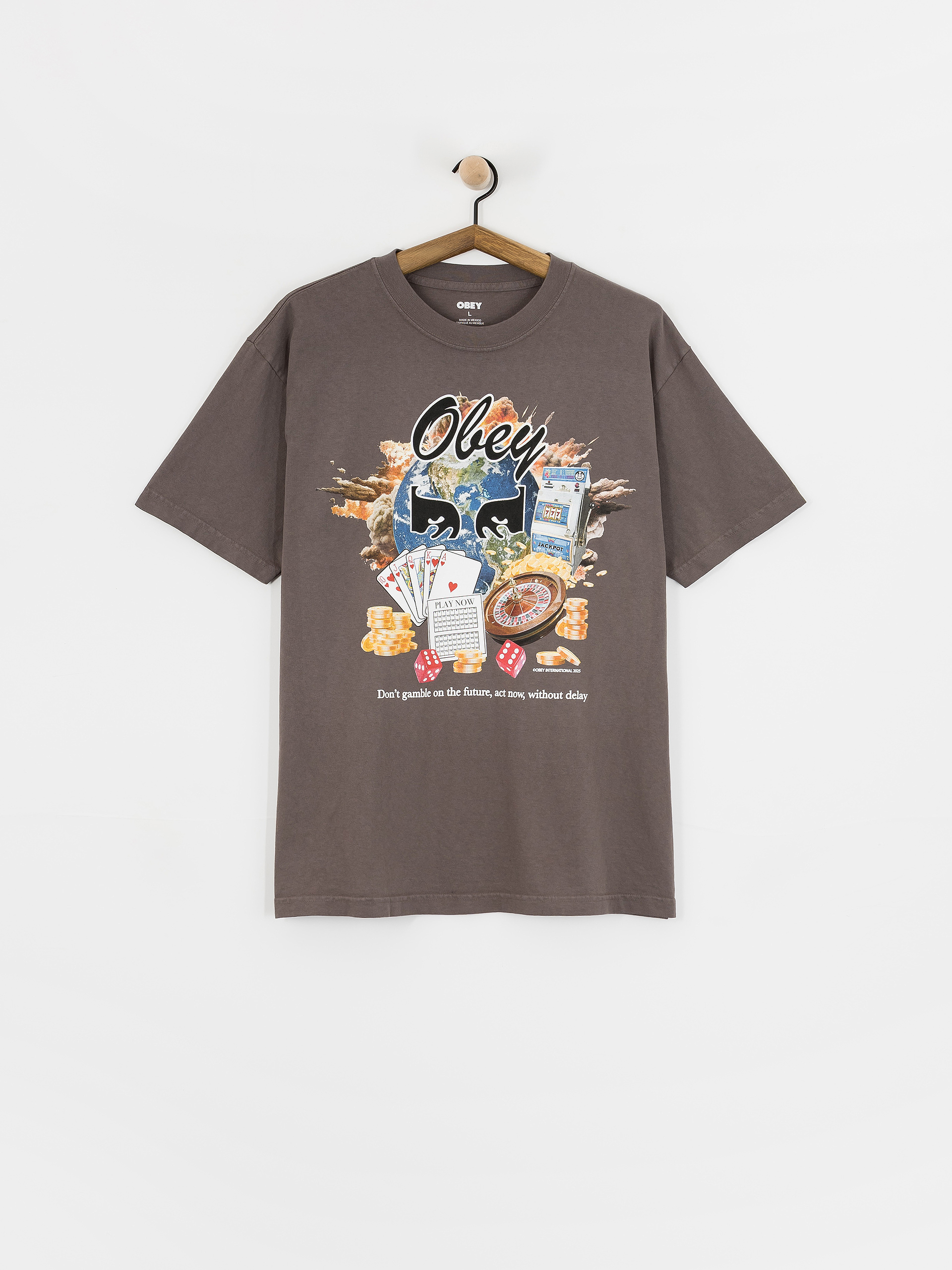 OBEY Obey Act Now Póló (pigment dusty black)