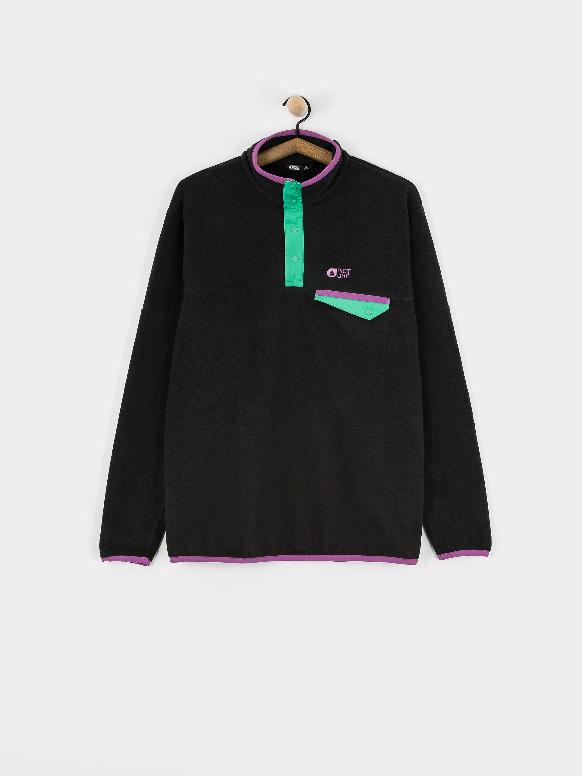 Férfi Picture Arcca 1/4 Zip Polár pulóver (black)