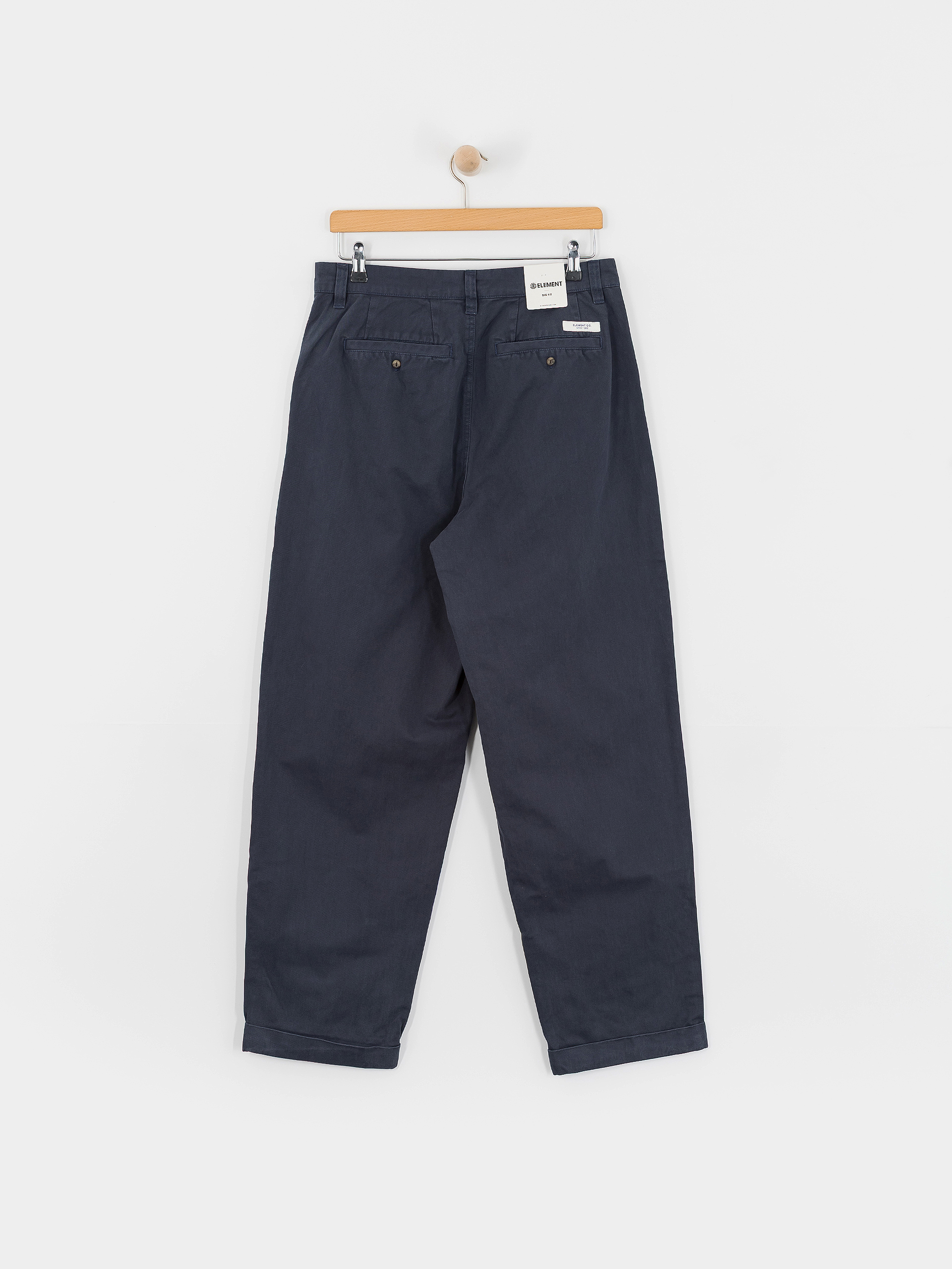 Element Big Pleated Chino Kisnadrág (eclipse navy)