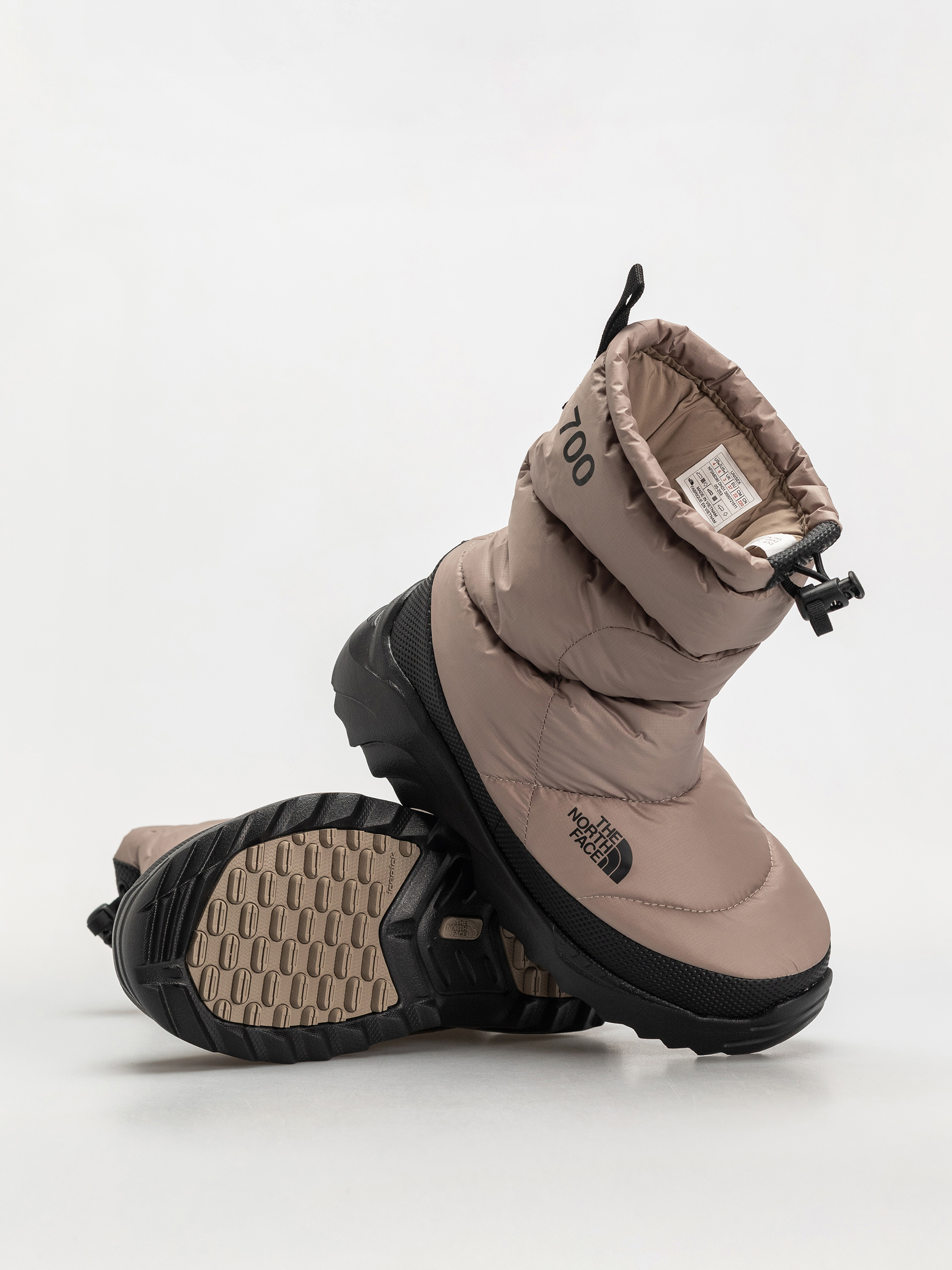 The North Face Nuptse Traction Bootie Cipők (mushroom grey/tnf black)