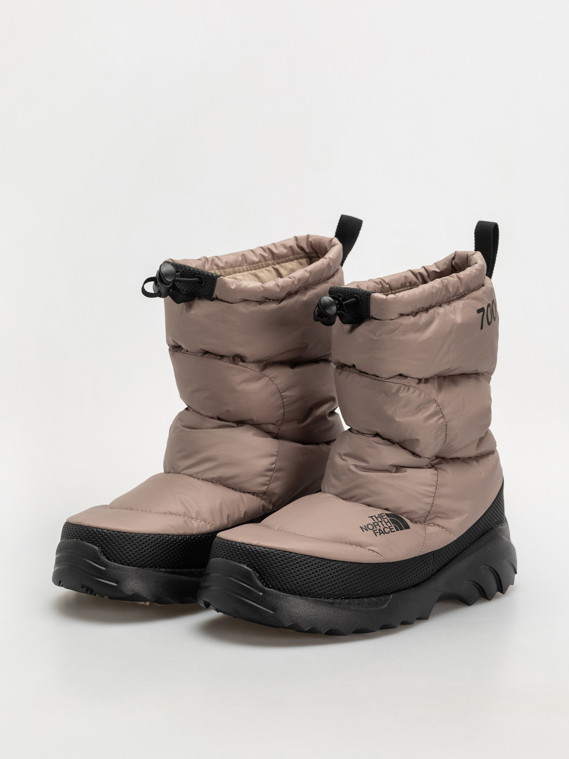 The North Face Nuptse Traction Bootie Cipők (mushroom grey/tnf black)
