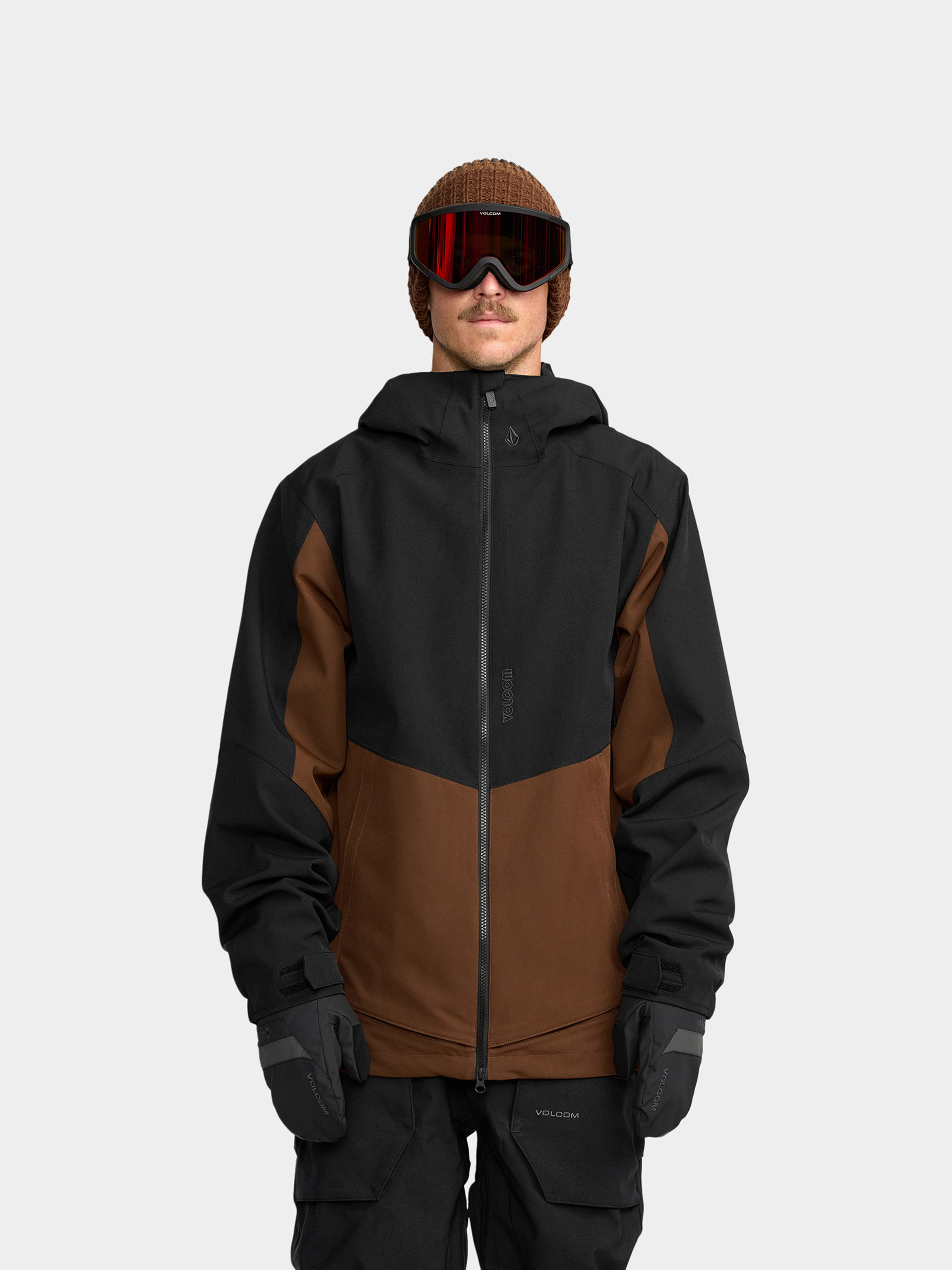 Snowboard dzseki Volcom Brighton Full Zip (brown)