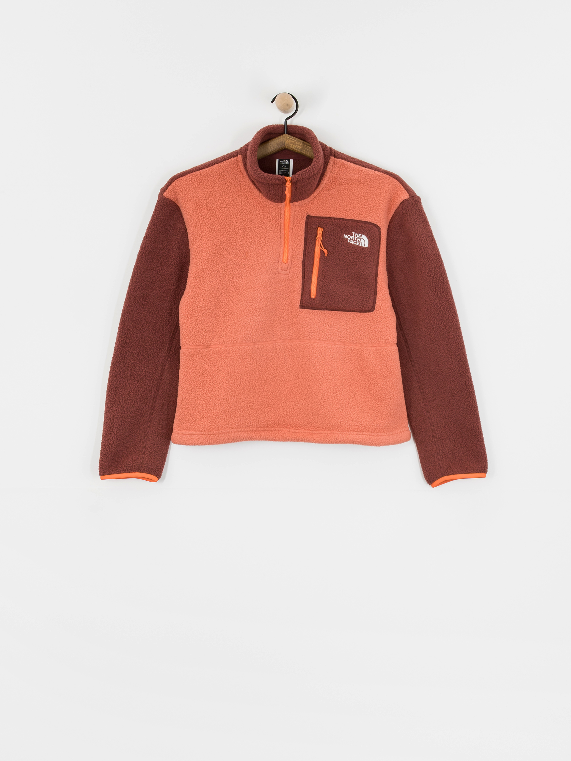 Férfi The North Face Yumiori 1/4 Zip Polár pulóver (mars dust/sumac/solar f)