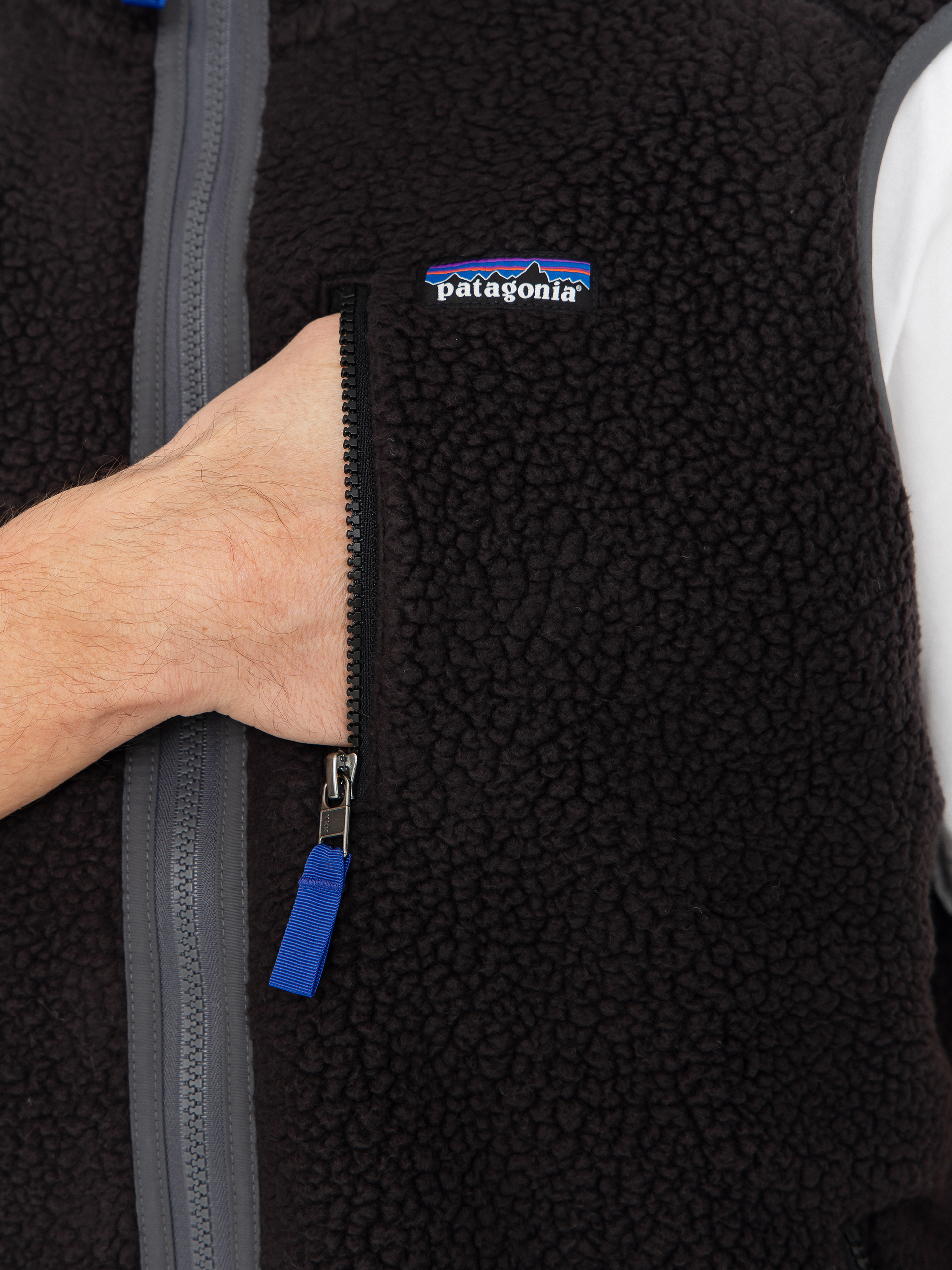 Patagonia Retro Pile Mellény (black w/forge grey)