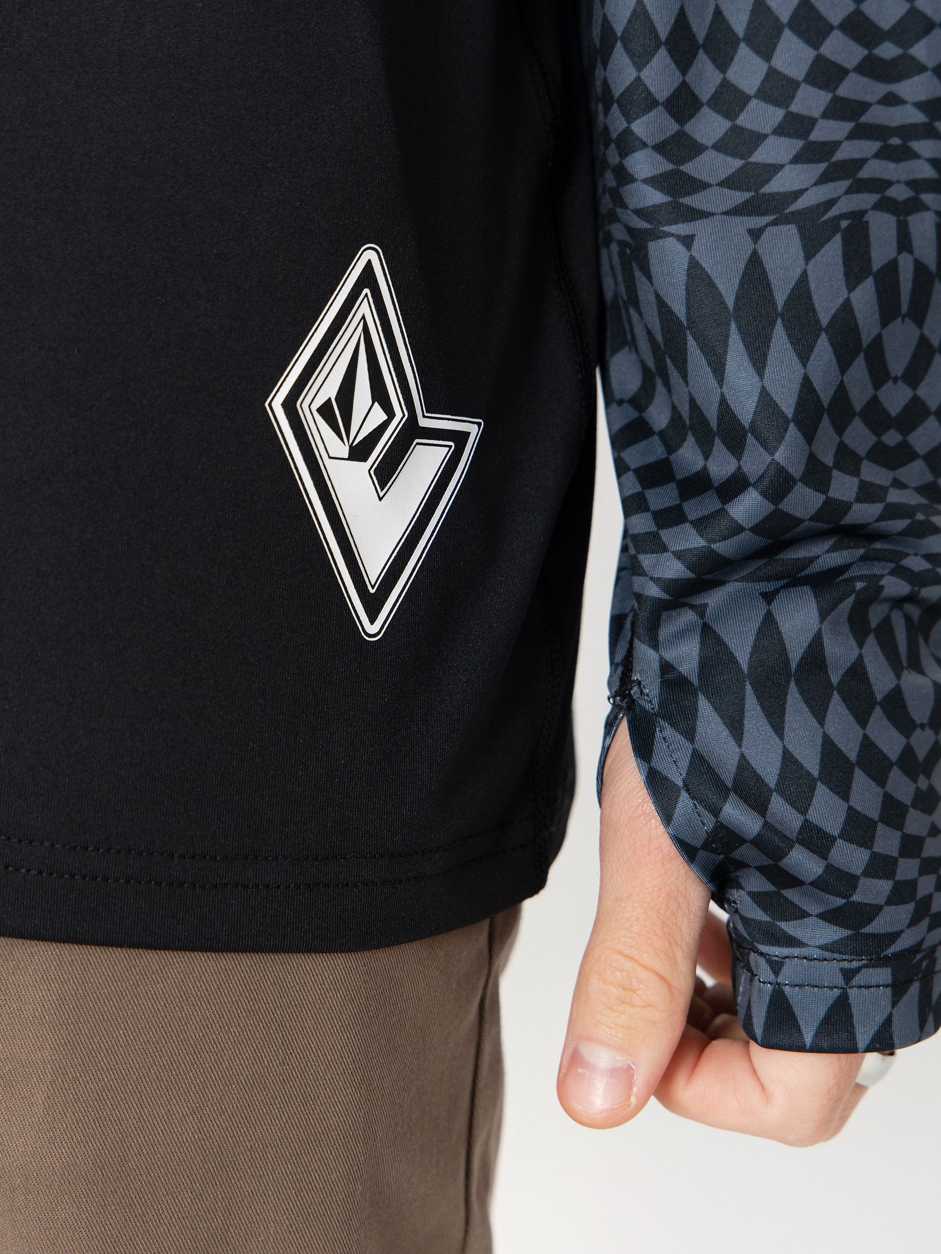 Férfi Volcom M V Science Crew Hosszú ujjú thermo felső (black/charcoal)