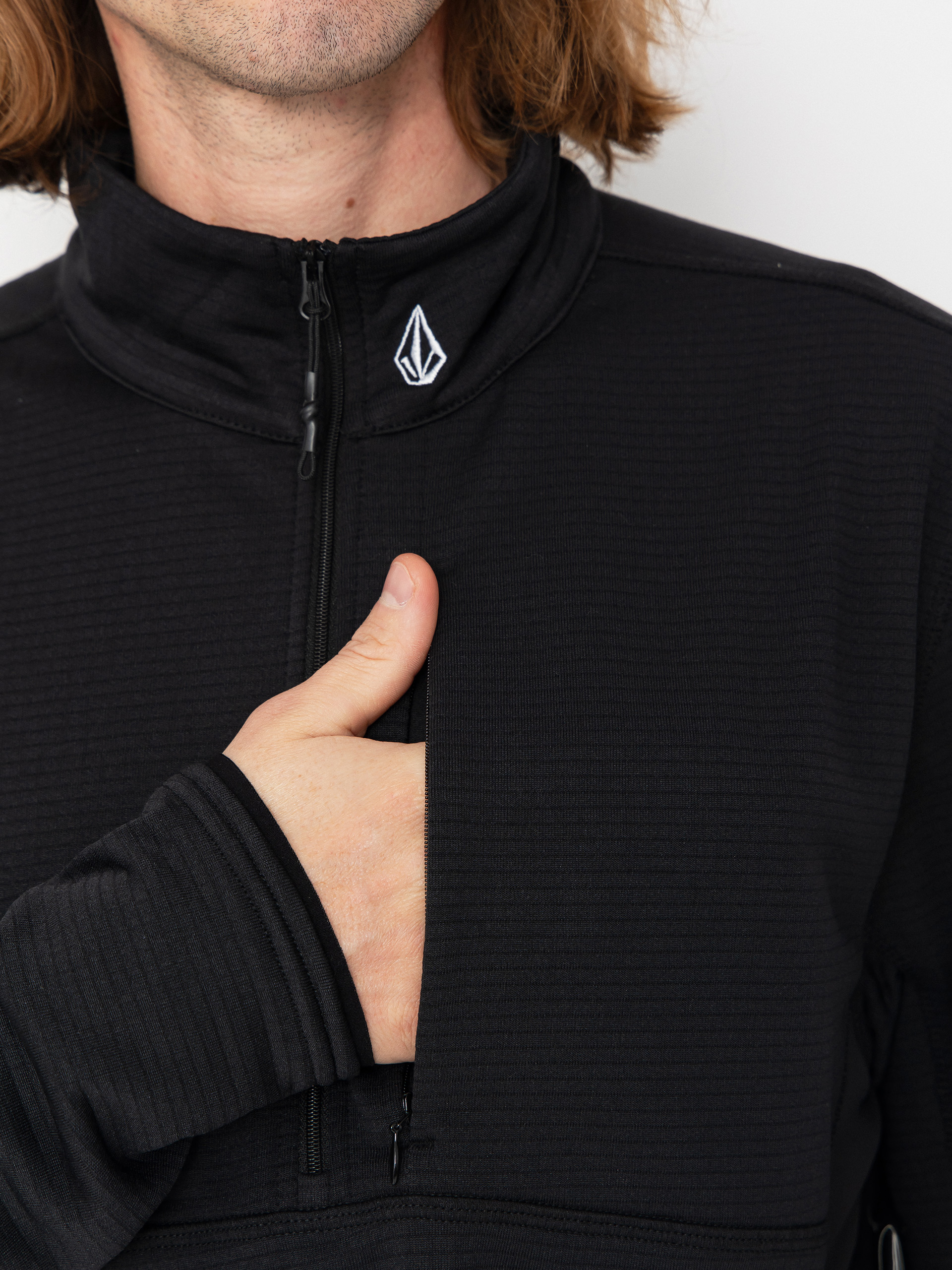 Férfi Thermo pulóver Volcom Gridlock Mock Neck (black)