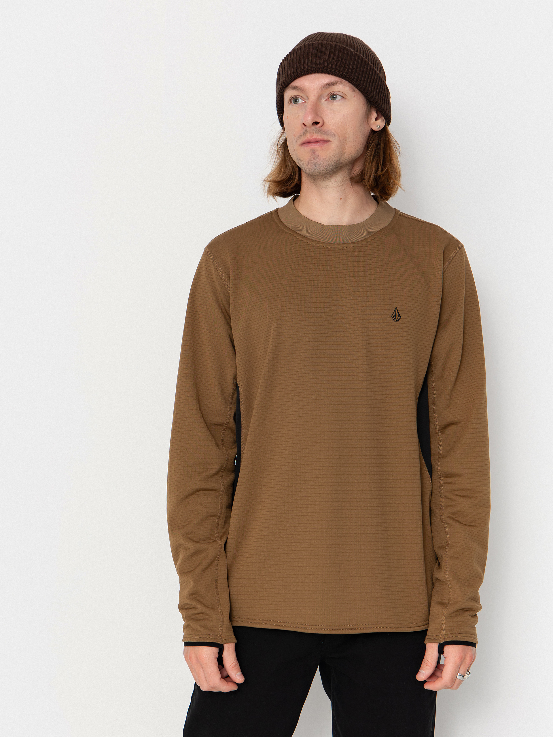Volcom Gridlock Crew Neck Thermo pulóver (bronze)