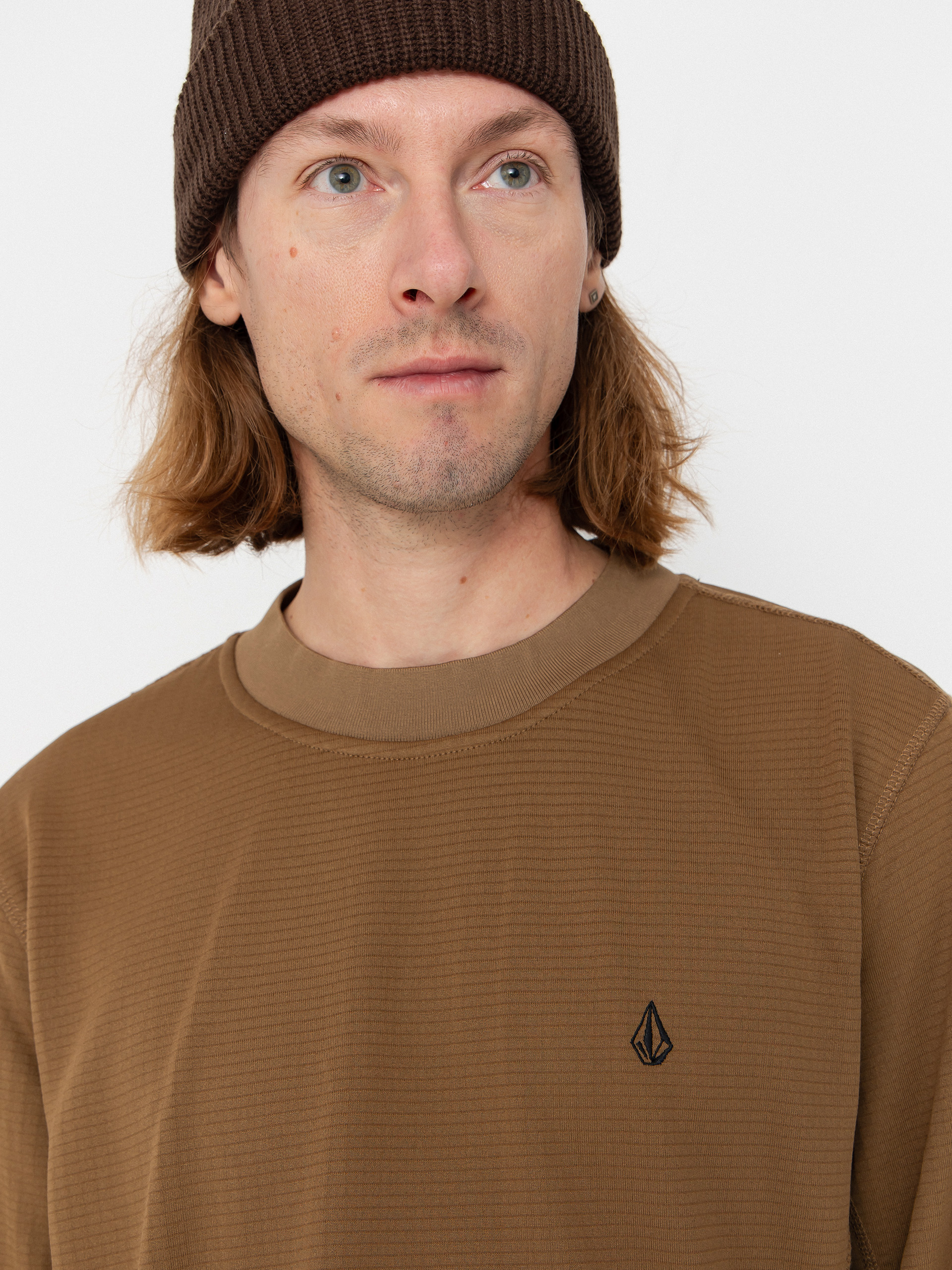 Férfi Volcom Gridlock Crew Neck Thermo pulóver (bronze)