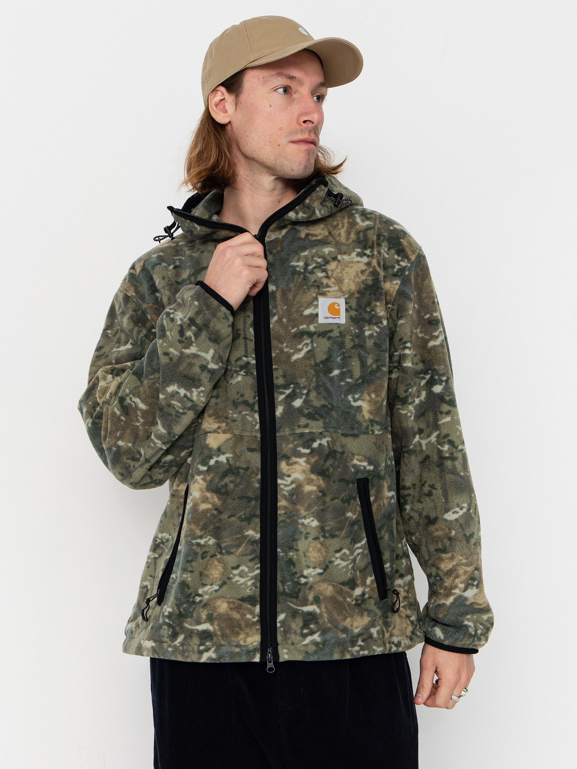 Férfi Carhartt WIP Blevin Polár pulóver (camo combi/green)