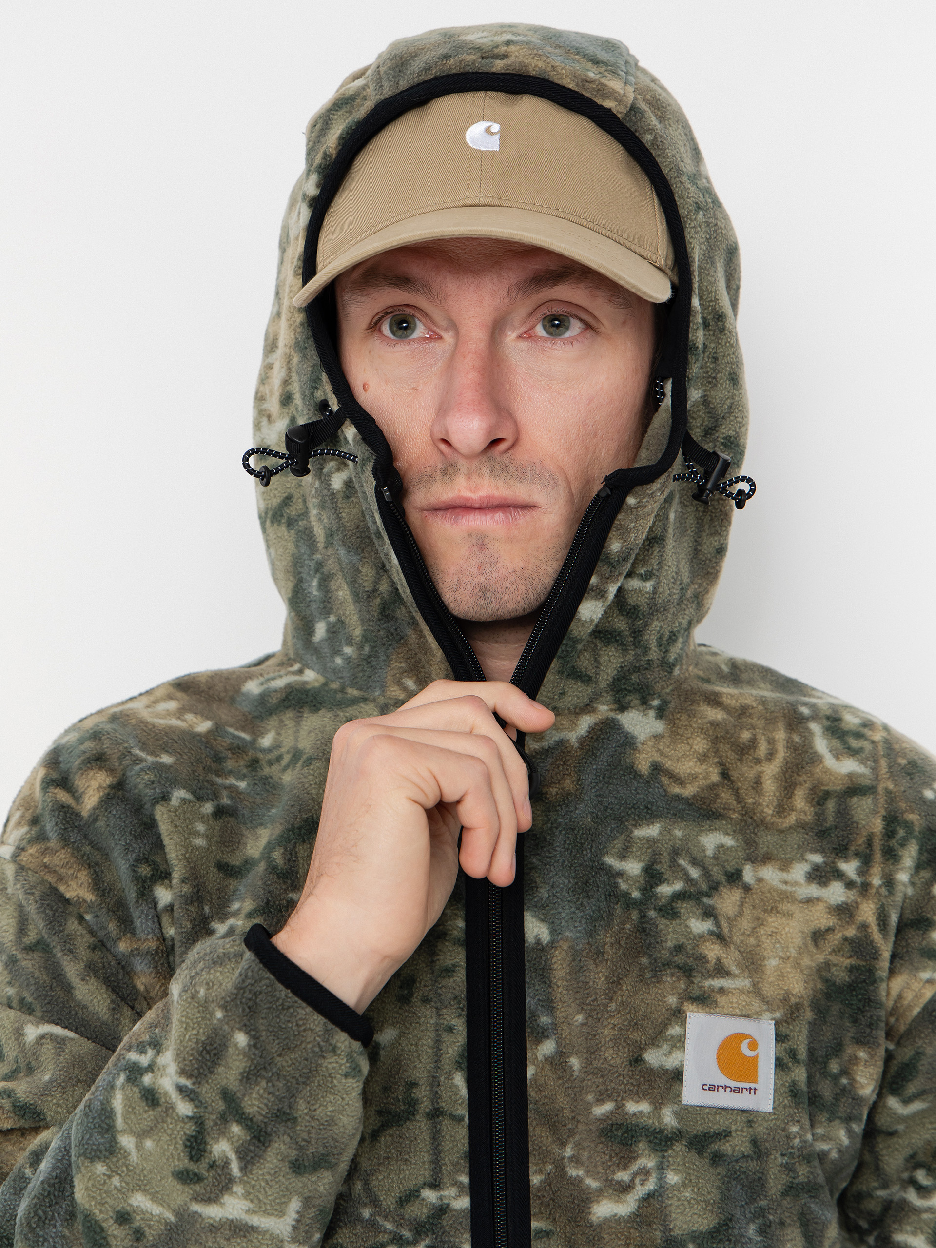 Férfi Carhartt WIP Blevin Polár pulóver (camo combi/green)