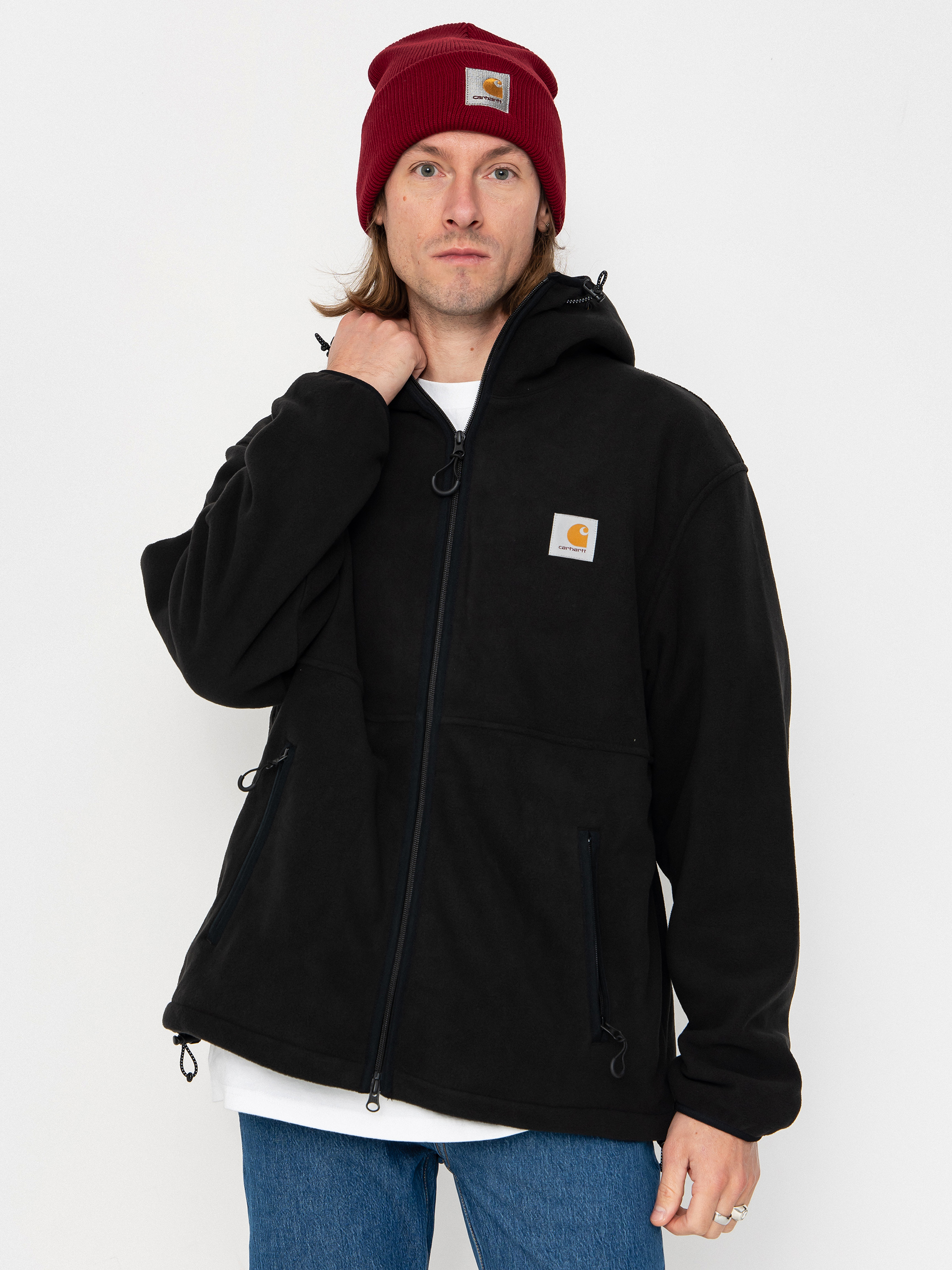 Férfi Carhartt WIP Blevin Polár pulóver (black)