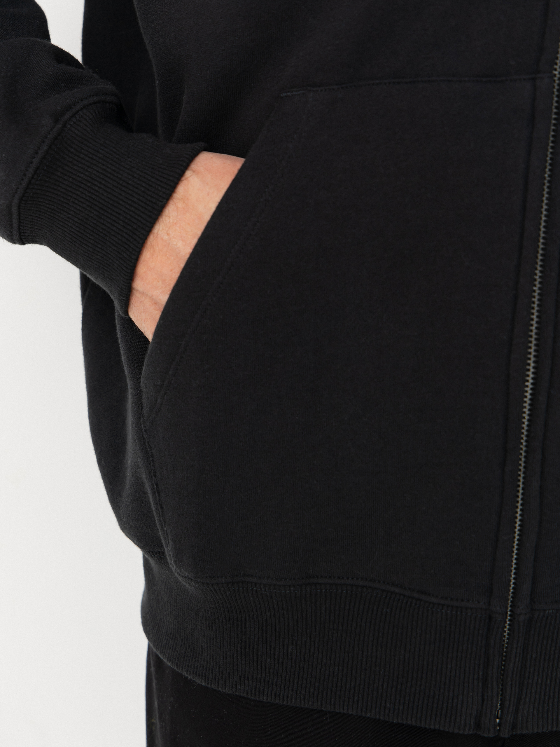 Kapucnis pulóver Volcom Stick Stoner ZHD (antique black)