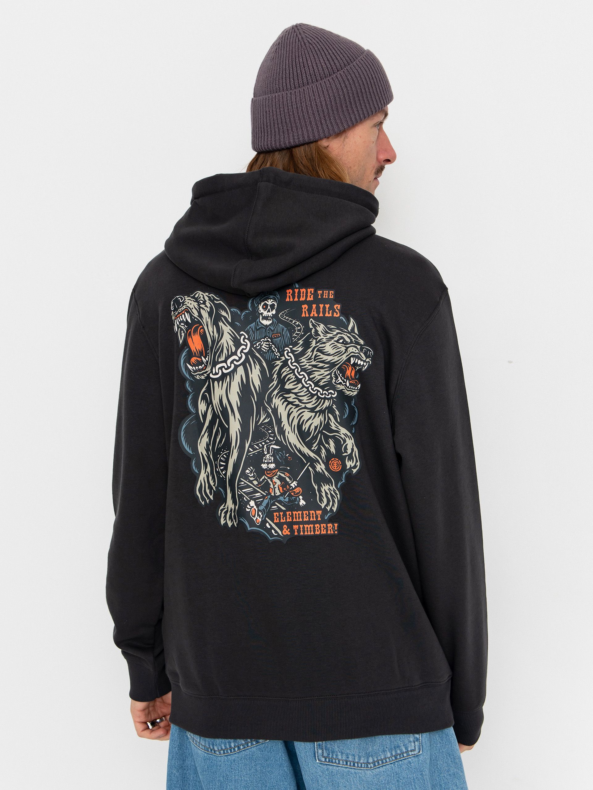 Element Timber Guard Dogs HD Kapucnis pulóver (off black)