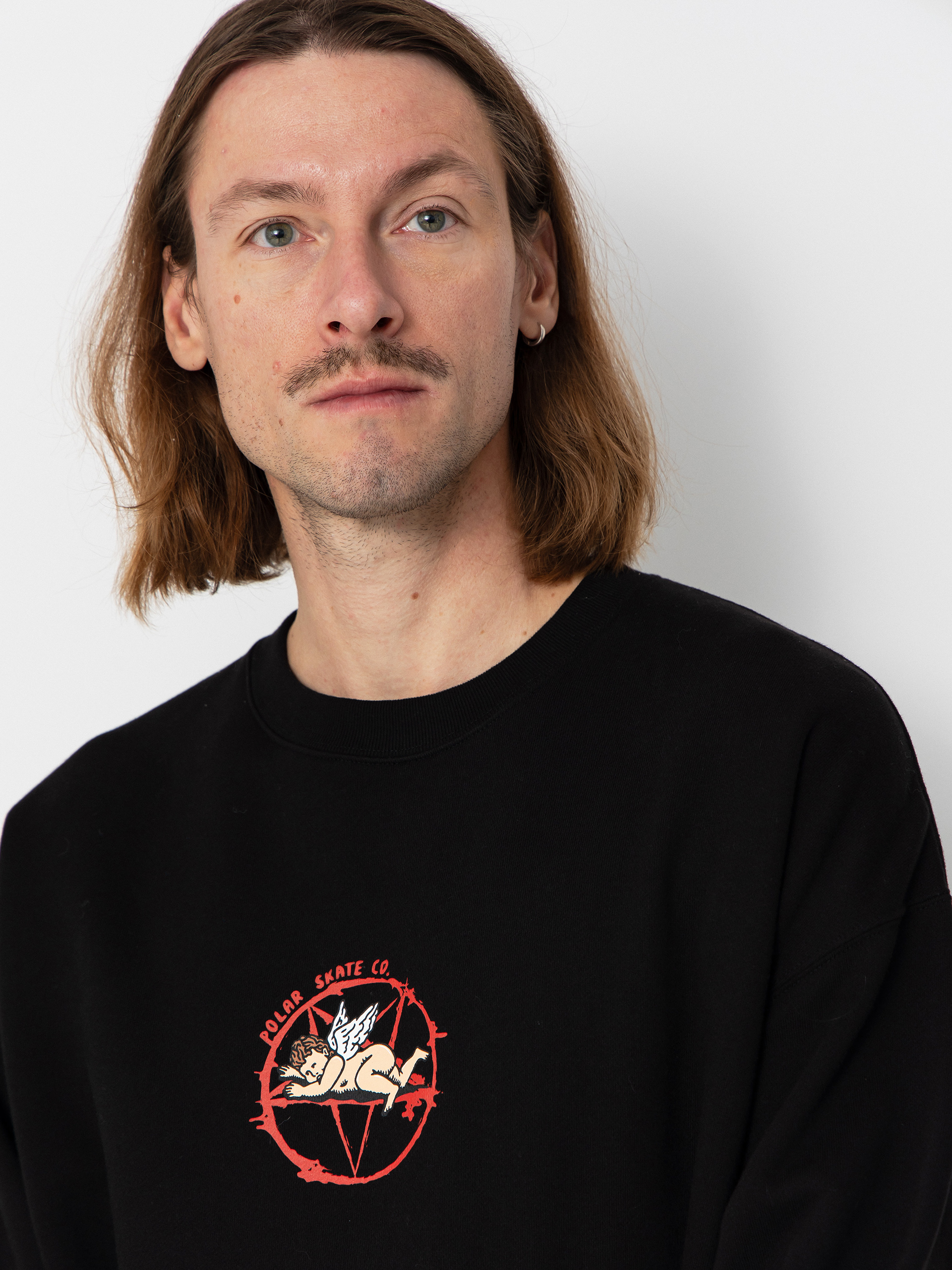 Polar Skate Dave Crewneck Sacrifice Pulóver (black)