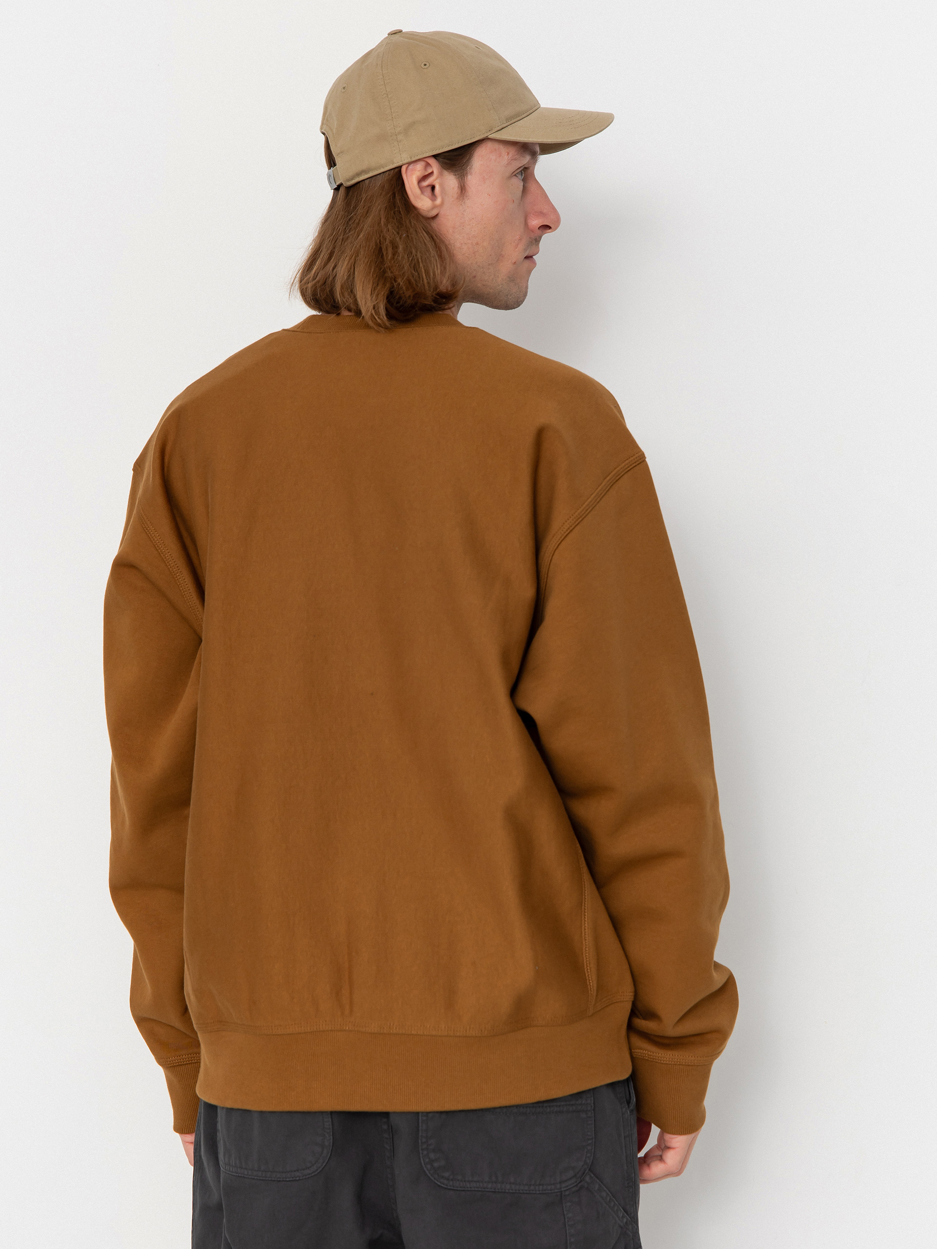 Pulóver Carhartt WIP American Script (hamilton brown)