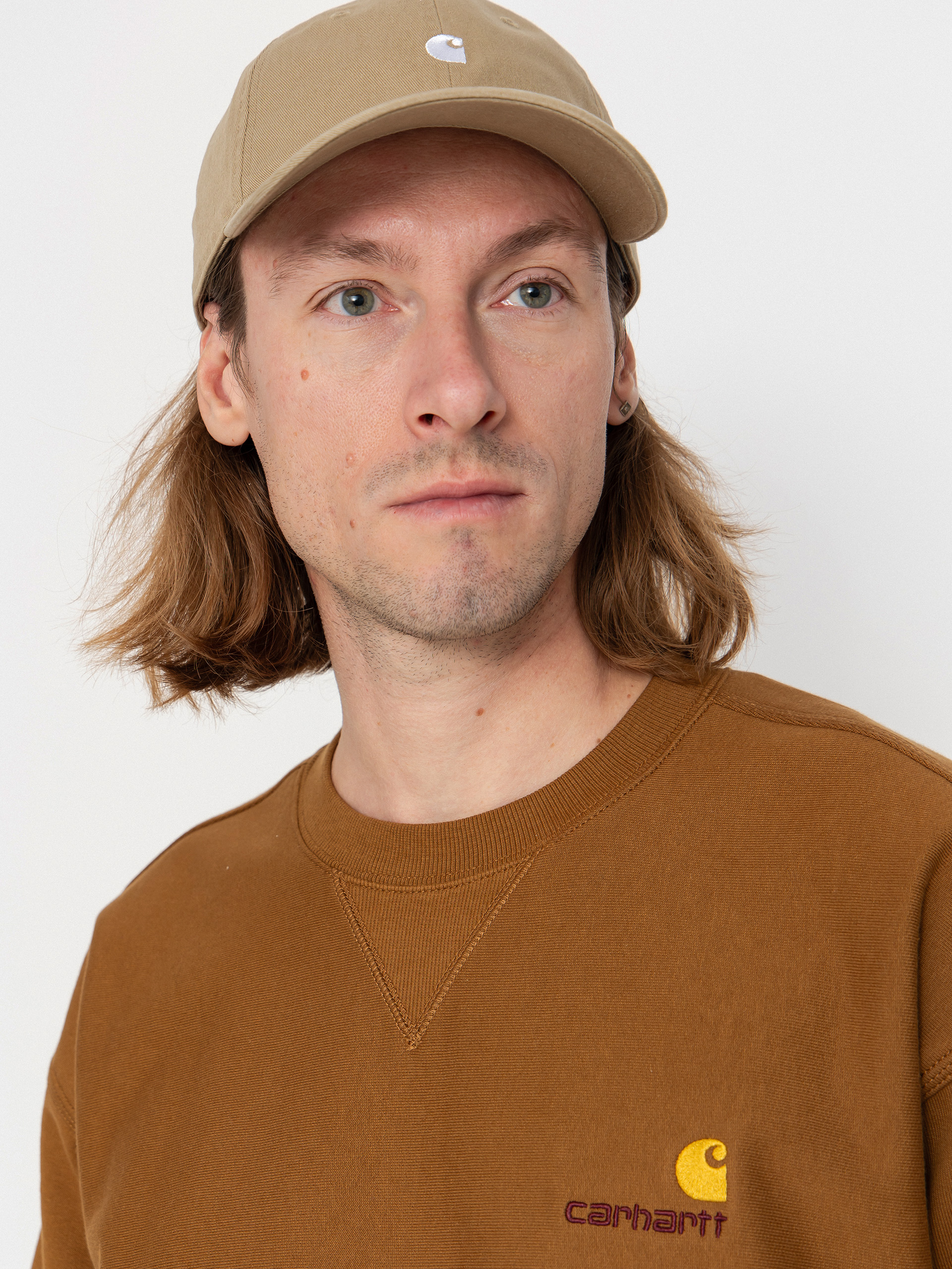 Pulóver Carhartt WIP American Script (hamilton brown)