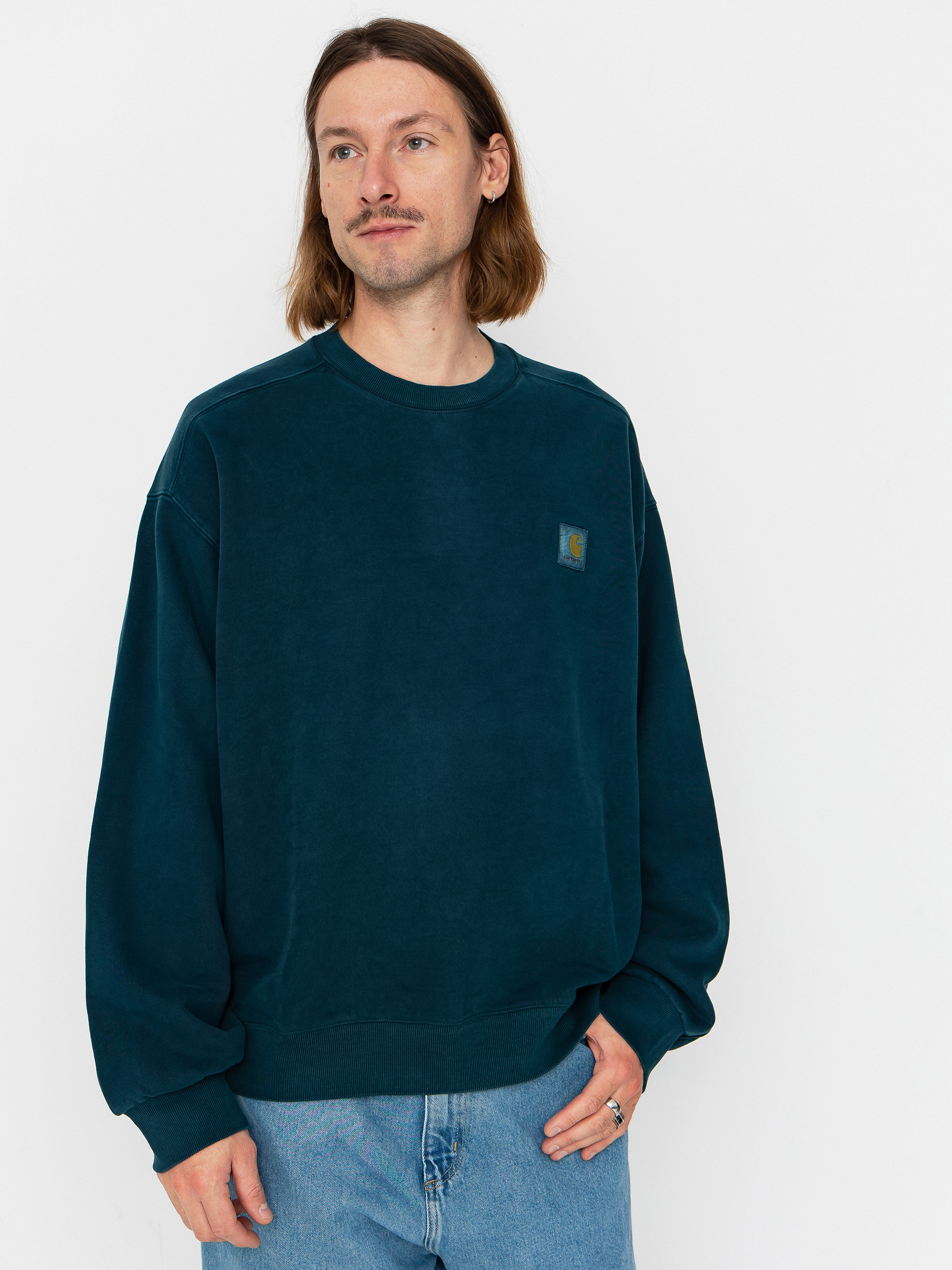Pulu00f3ver Carhartt WIP Vista (deep lagoon/garment dyed)