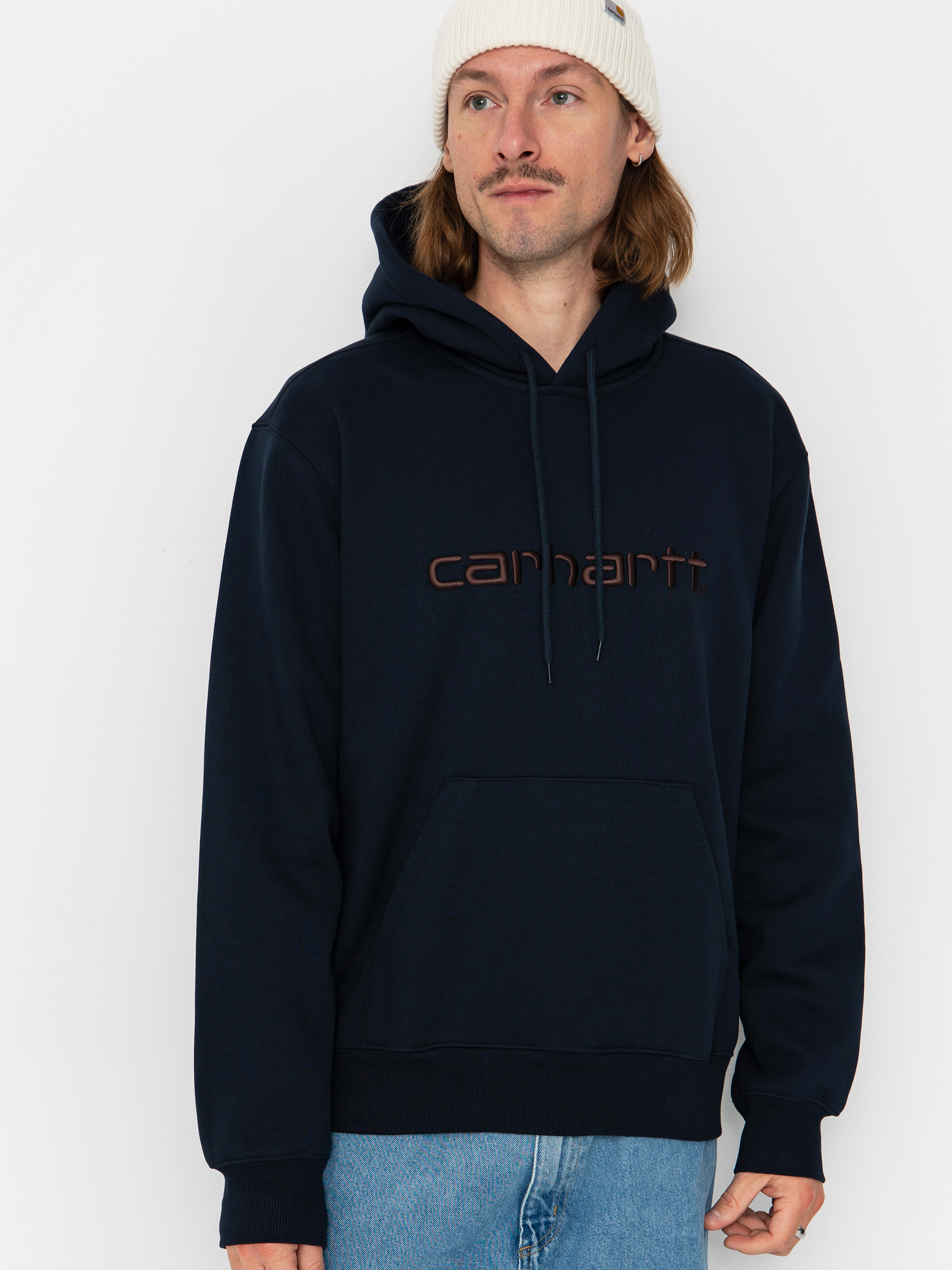Kapucnis pulóver Carhartt WIP Carhartt HD (deep night/palisander)